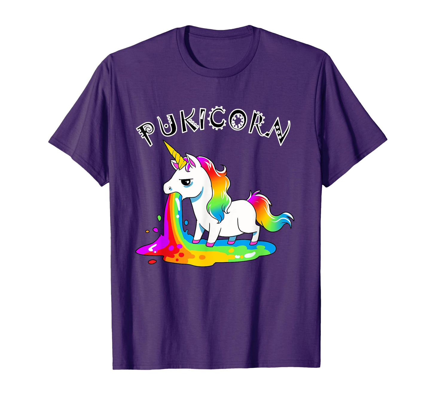 Funny Pukicorn Puke Unicorn Hurl Barf Unicorns Rainbow Vomit T-Shirt