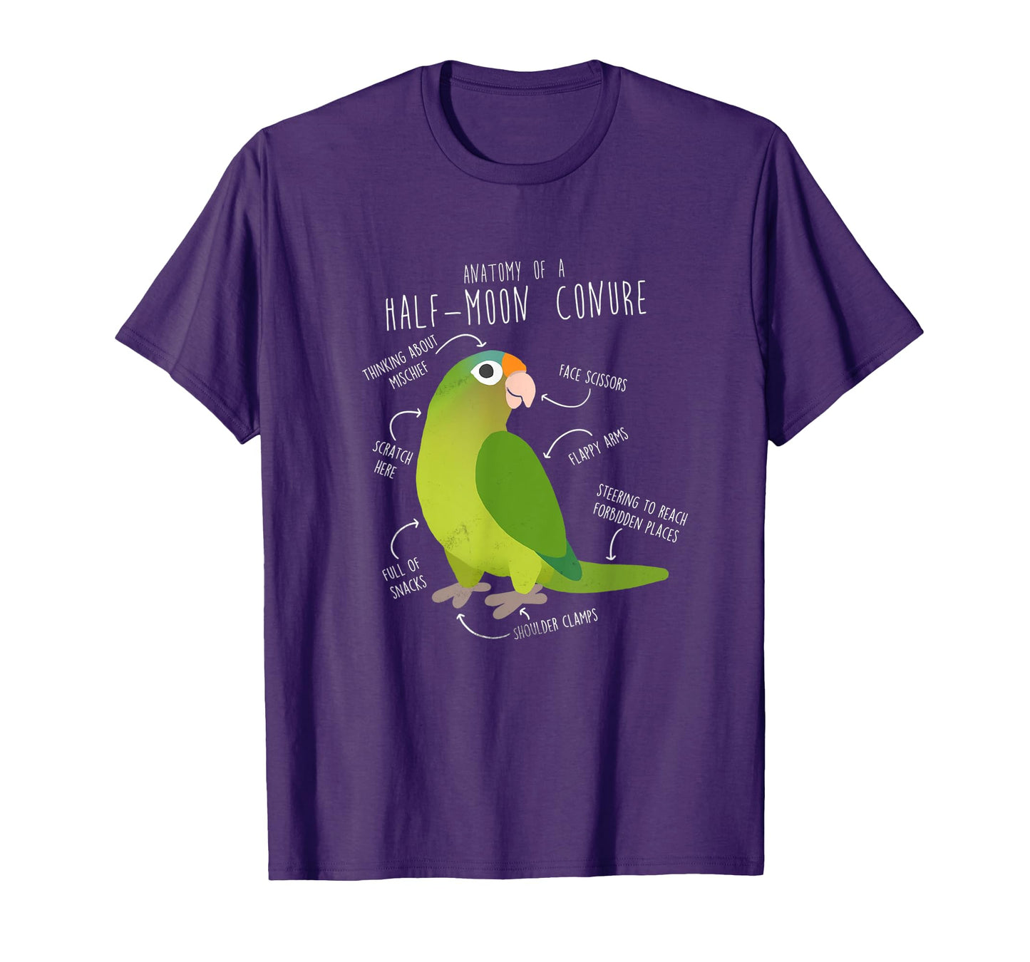 Half-Moon Conure For Parrot Parents and Bird Enthusiasts T-Shirt