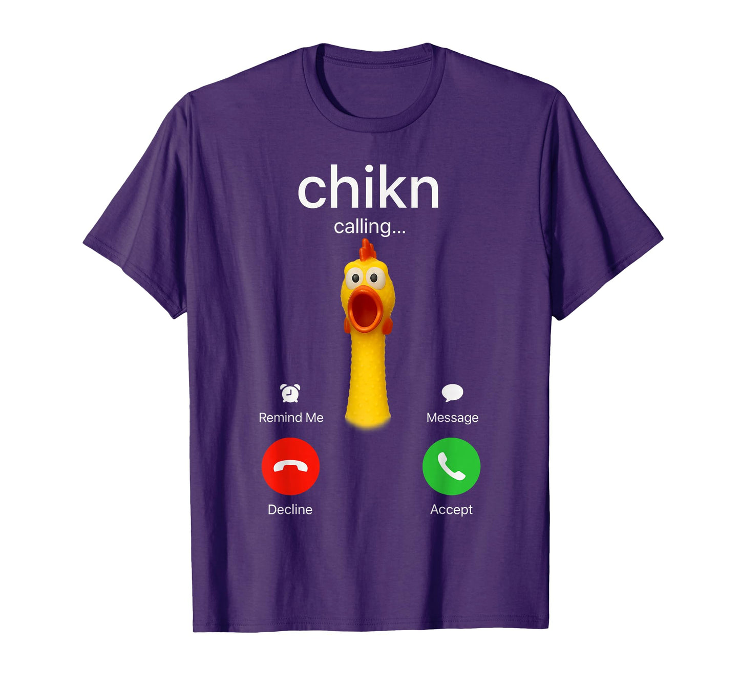 Funny Rubber Chicken Incoming Call Meme Graphic T-Shirt