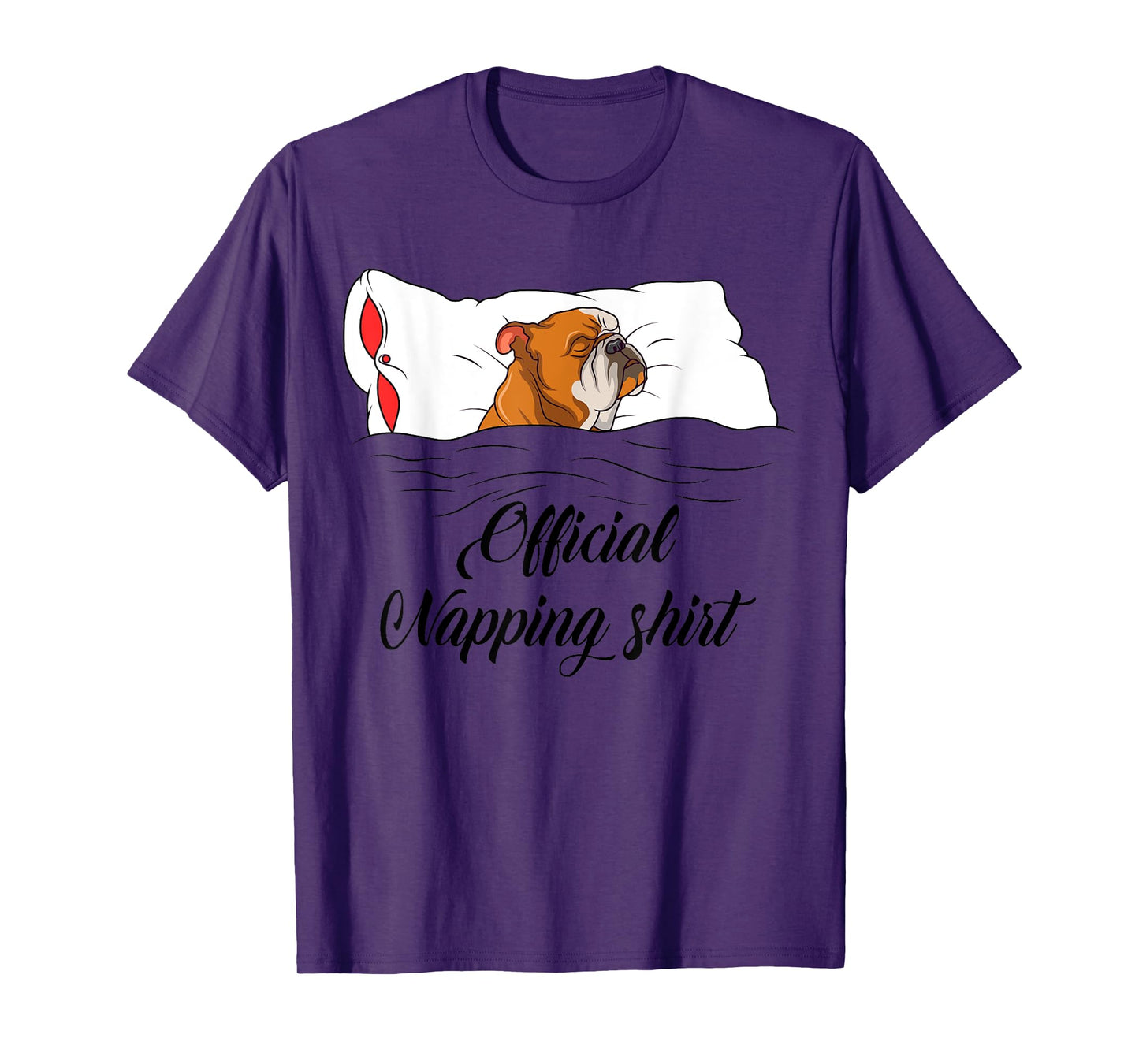 Sleeping English Bulldog Pyjamas Gift Official Napping T-Shirt