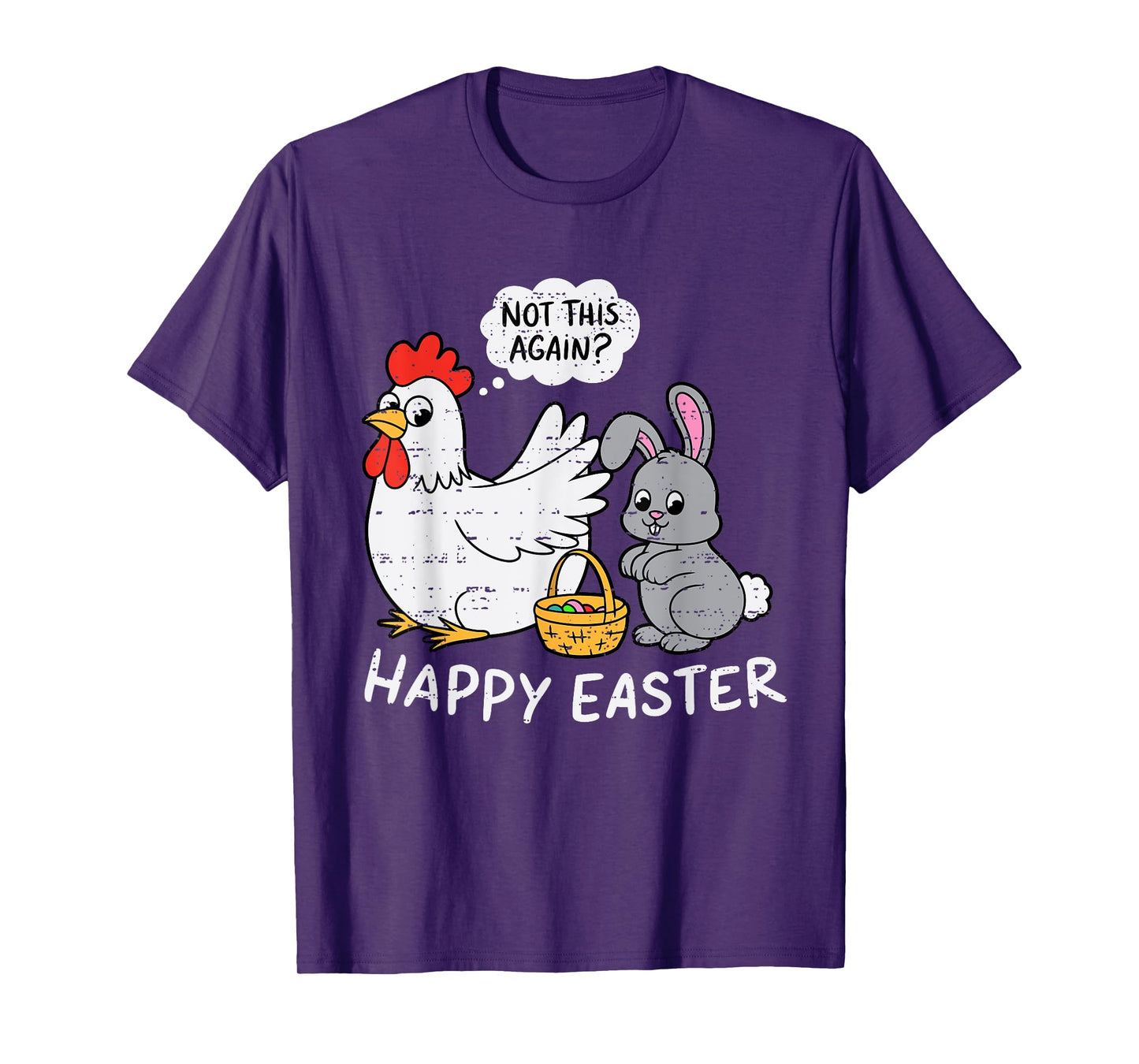 Funny Easter Bunny Chicken Not Again Boys Girls Kid Children T-Shirt