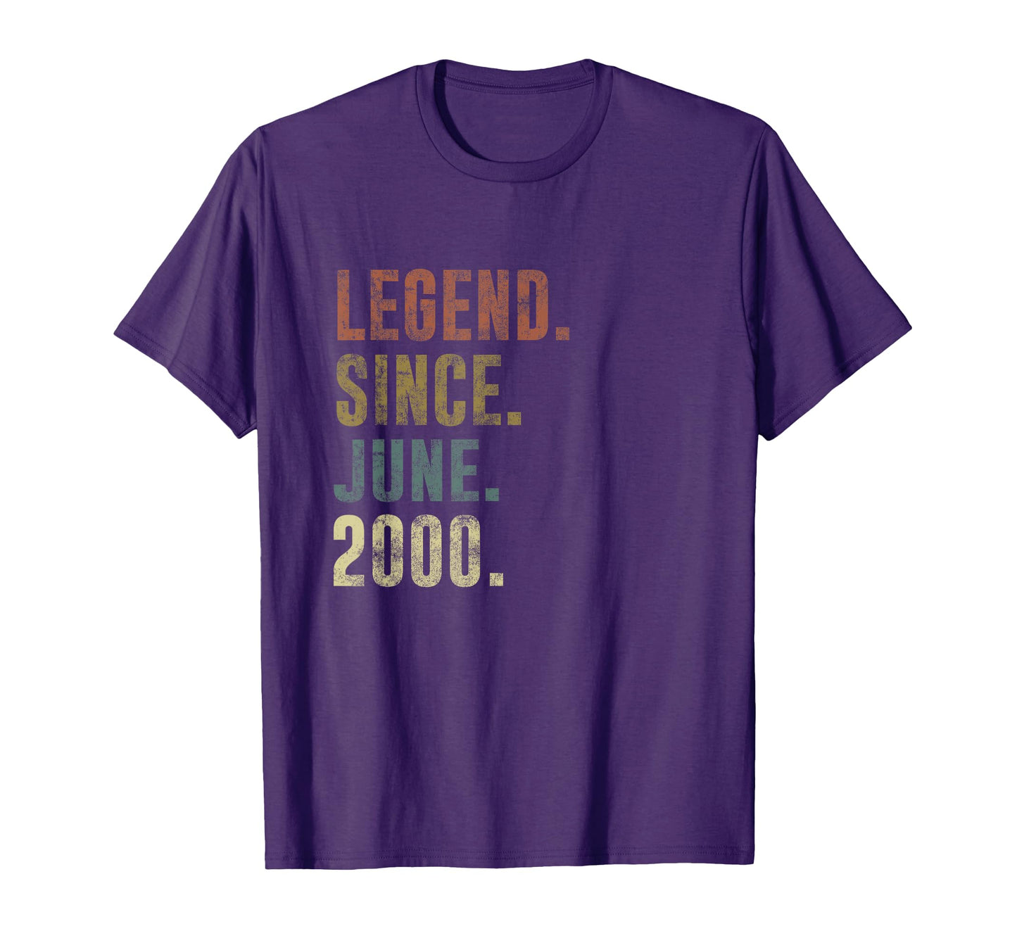 25th 2000 Birthday Vintage Legend Since June 2000 T-Shirt