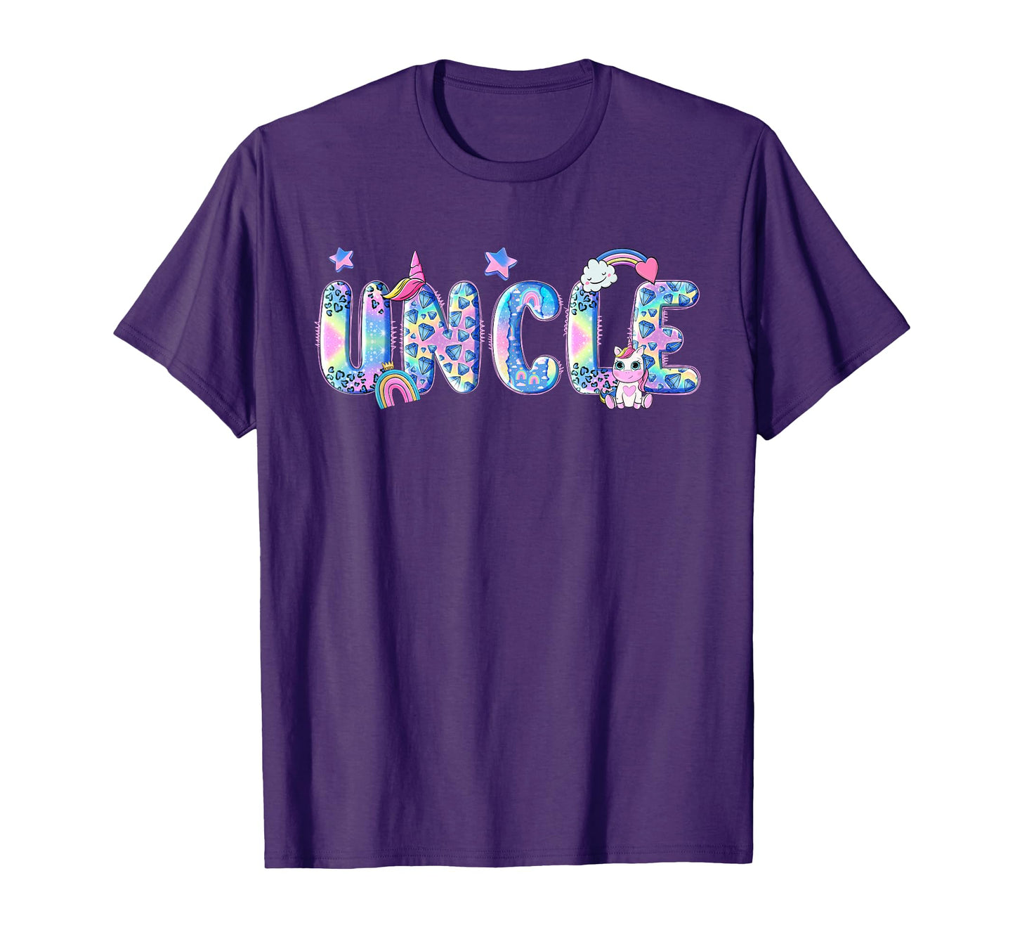 Uncle Birthday Squad Matching Unicorn Family Party T-Shirt