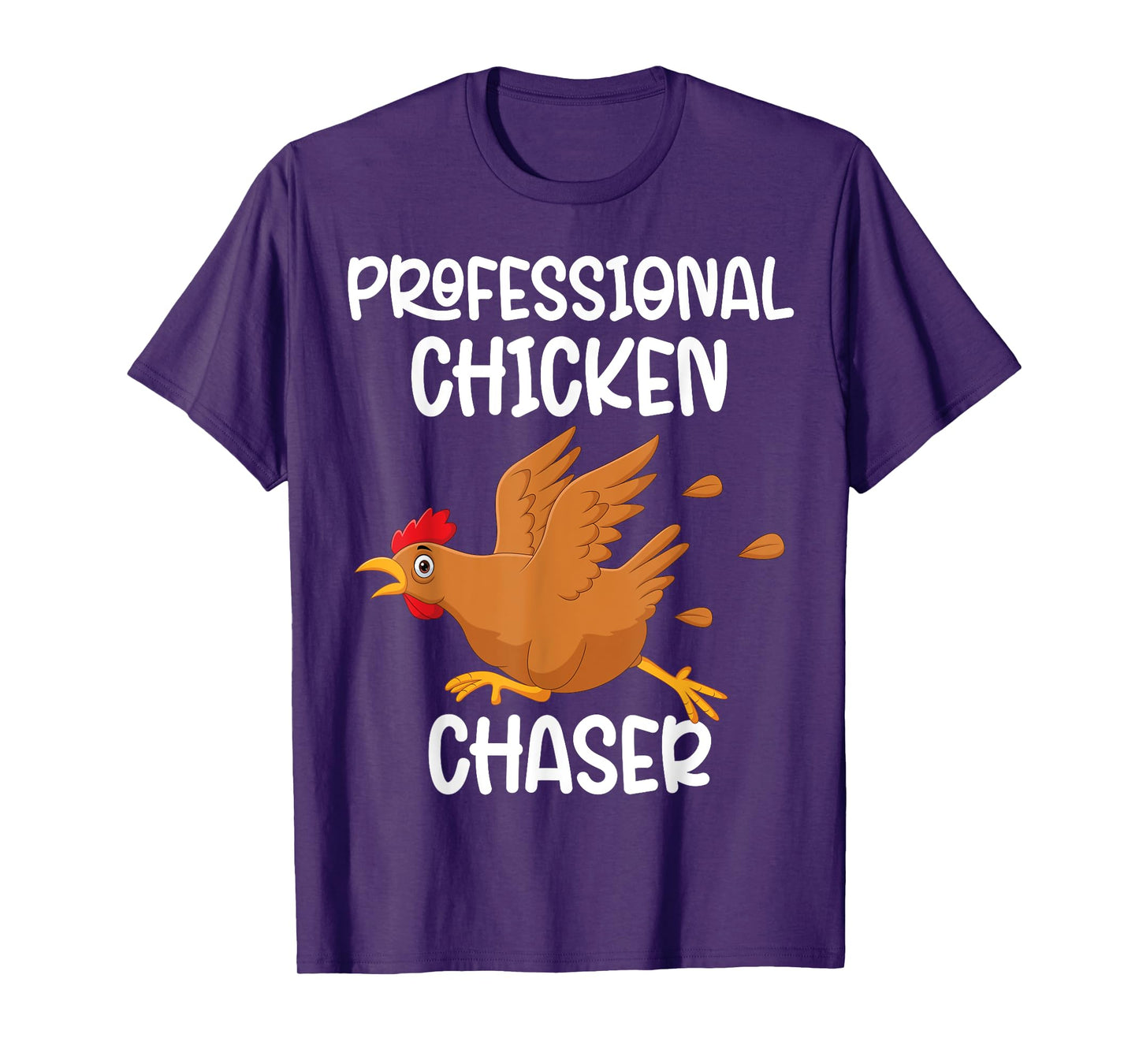 Professional Chicken Chaser Funny Farm Farmer Kids Running T-Shirt
