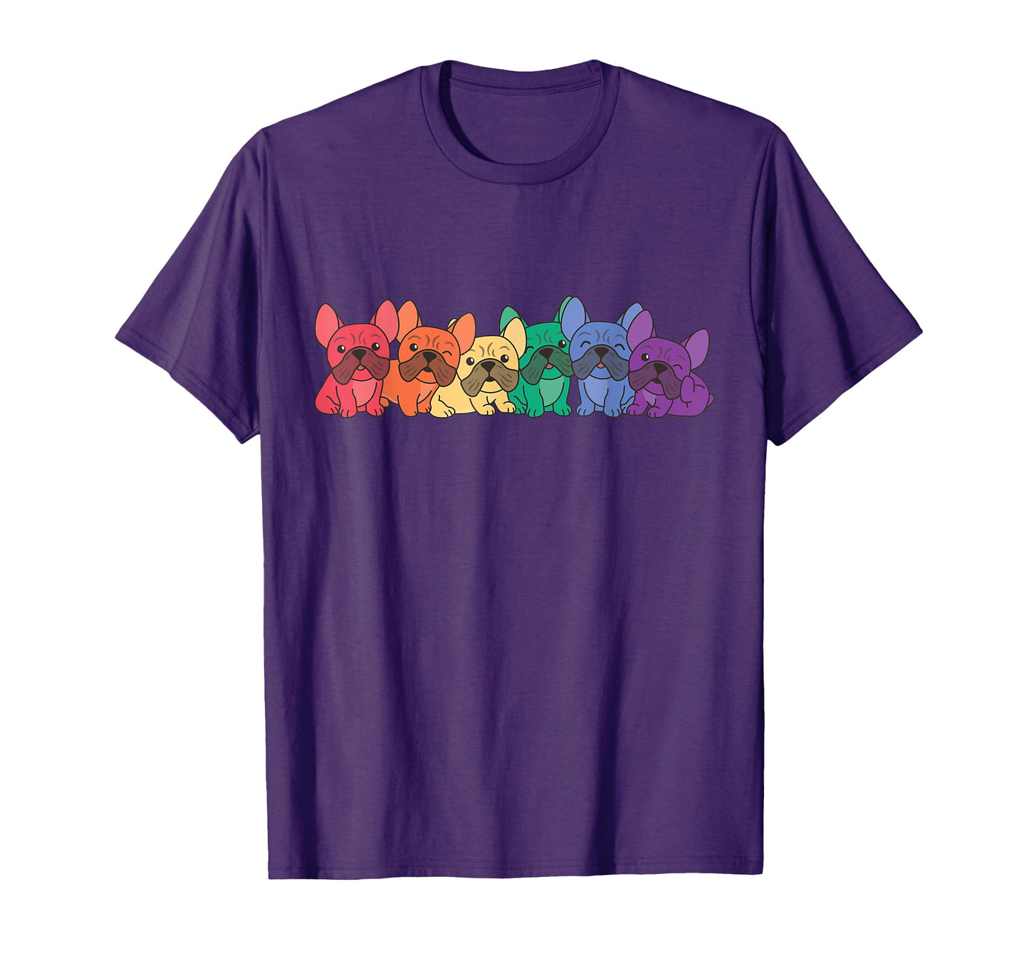 Rainbow Flag Pride Month Lgbtq Rainbow French Bulldog T-Shirt for Men Women