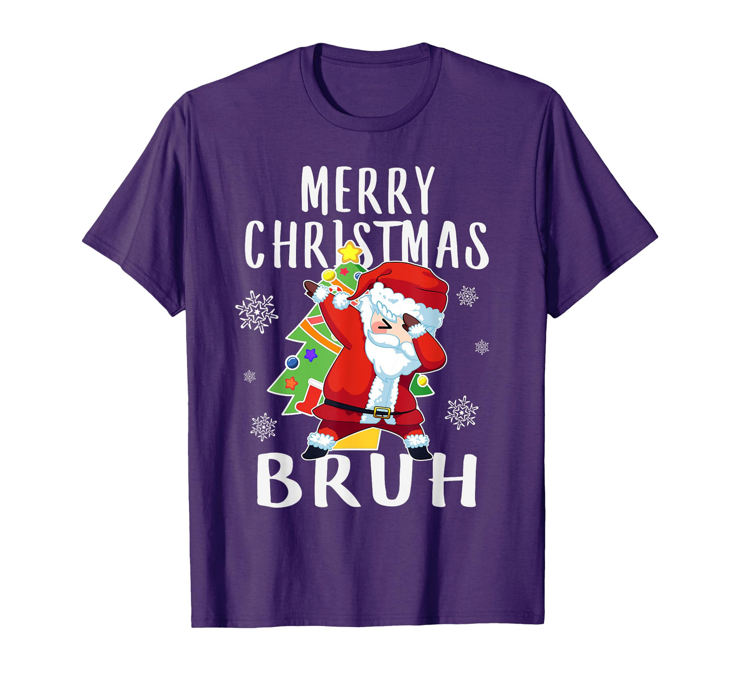 Dabbing Santa Merry Christmas Bruh, Boy Girl Funny T-Shirt