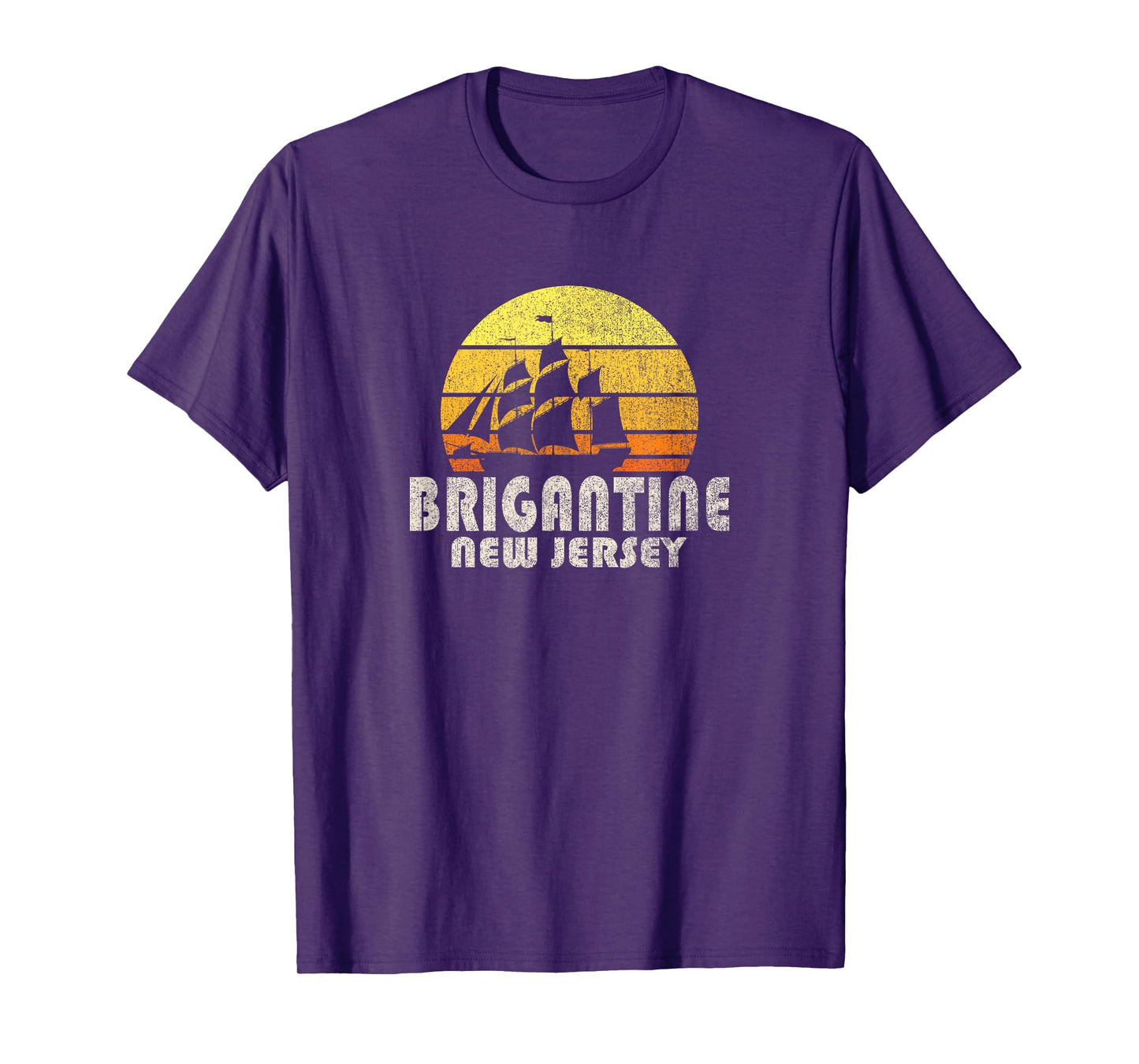 Retro Brigantine NJ Beach Vacation T-Shirt Men Women Kids T-Shirt