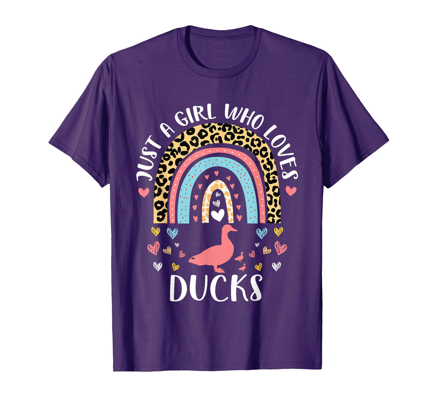 I'm Just A Girl Who Loves Ducks Heart Funny Duck Lover T-Shirt