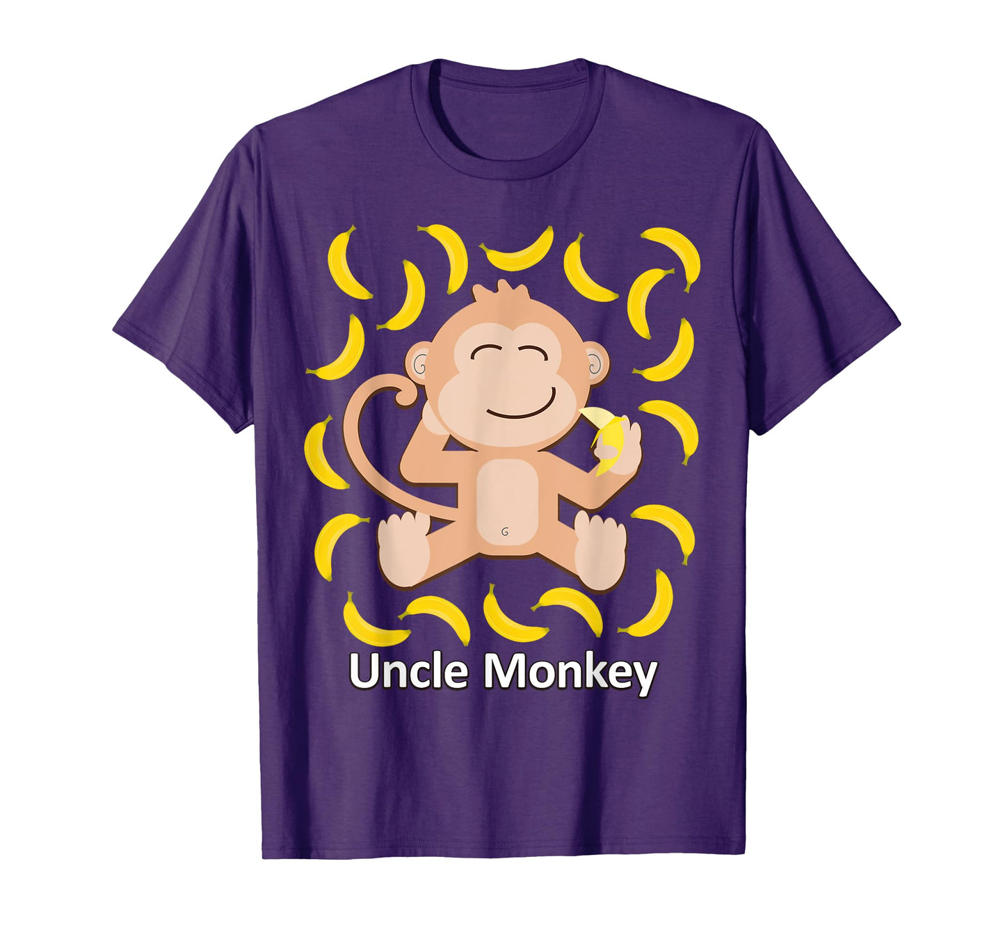 Uncle Monkey Banana Design Sassy Monkeys Bananas T-Shirt