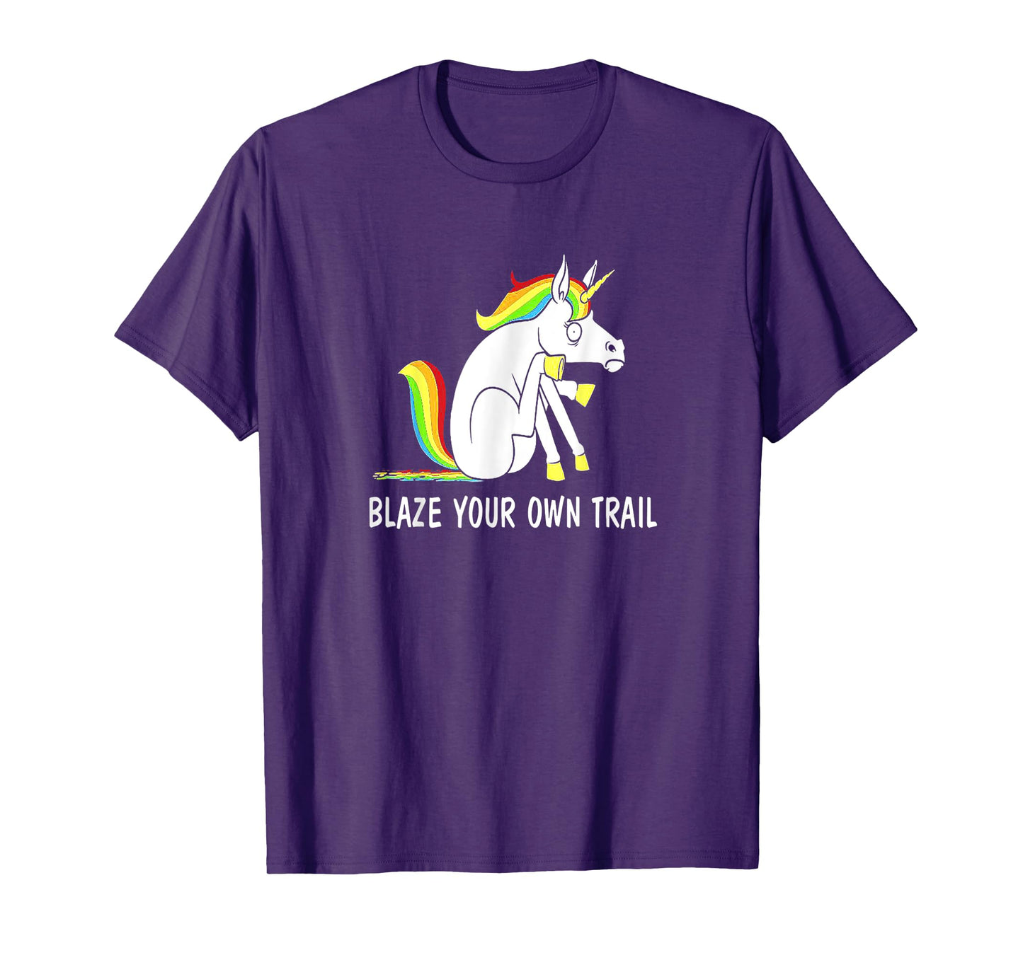 Blaze Your Own Trail Unicorn T-Shirt For Men For Women T-Shirt