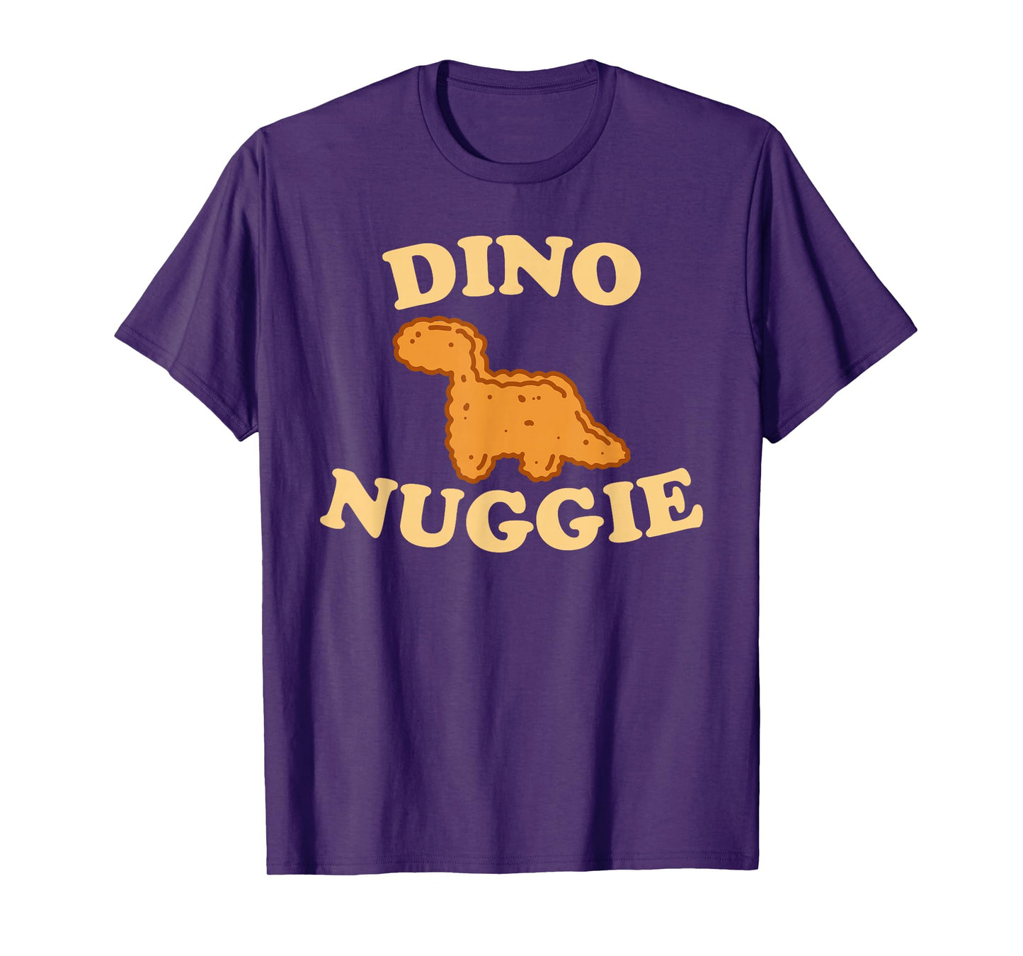 Dino Nuggie Cute Animals Yellow Font T-Shirt