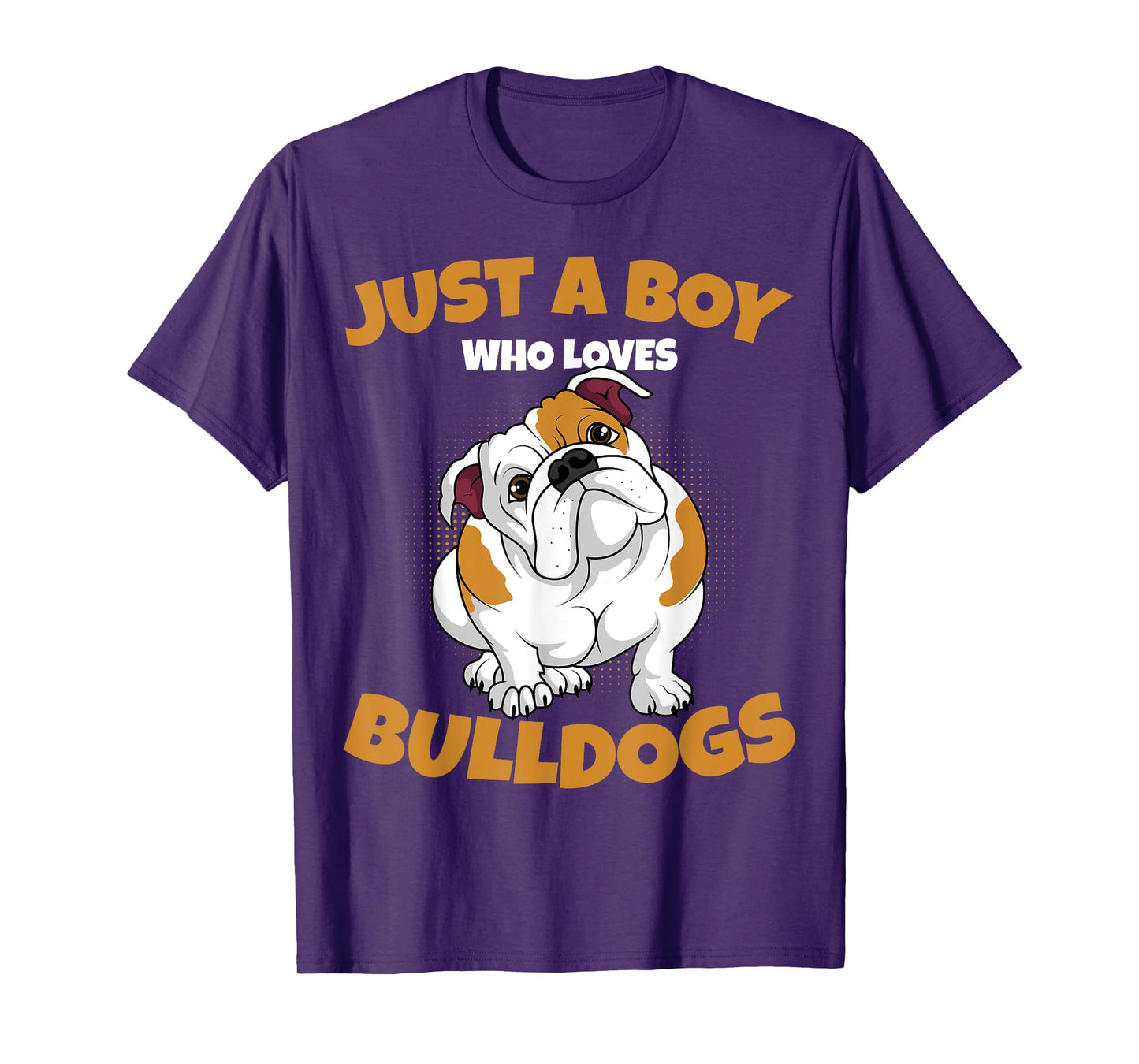 Just A Boy Who Loves English Bulldogs Kids Boys T-Shirt