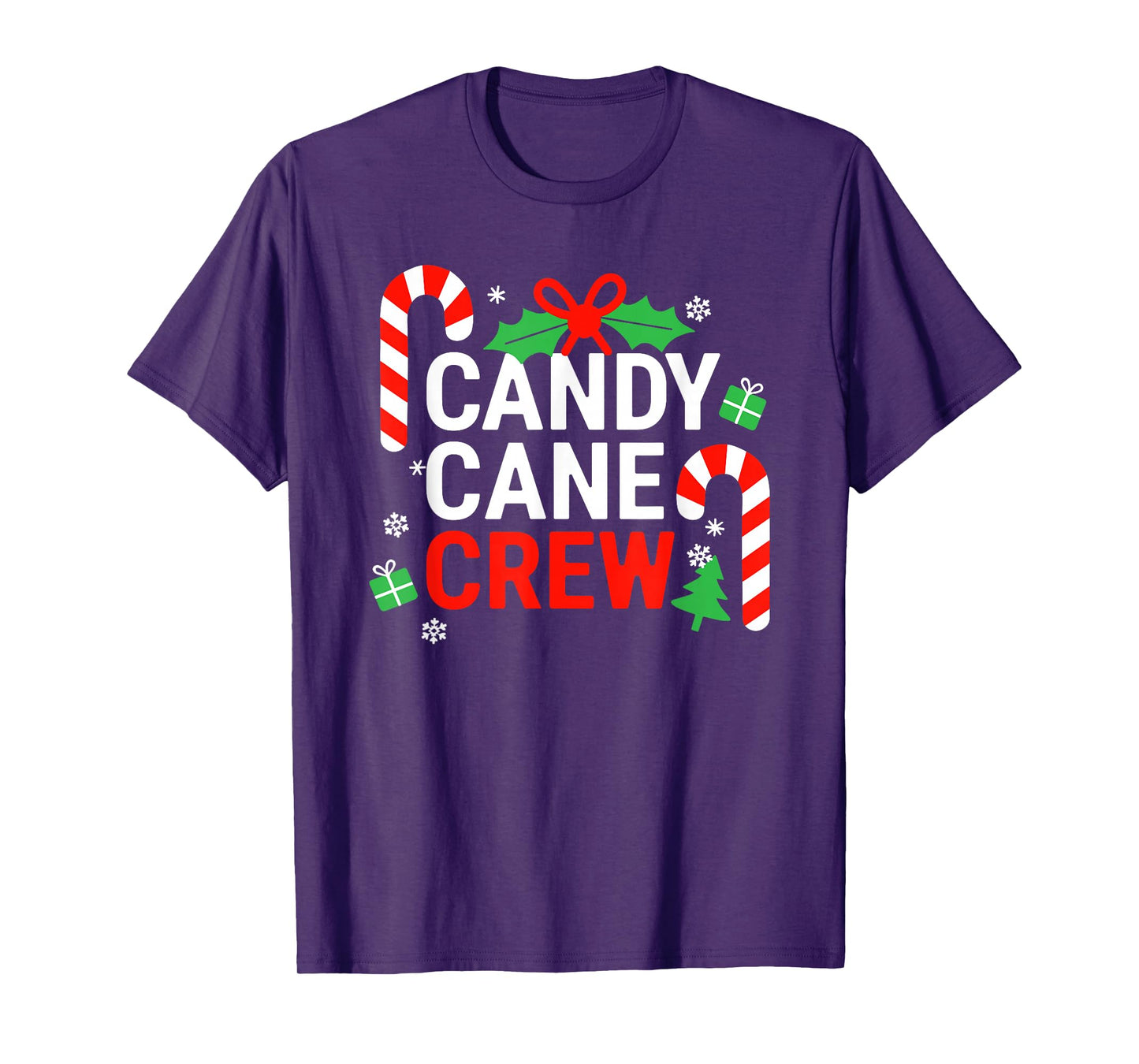 Candy Cane Crew Shirt Adult Men Women Kids Christmas Pajamas T-Shirt