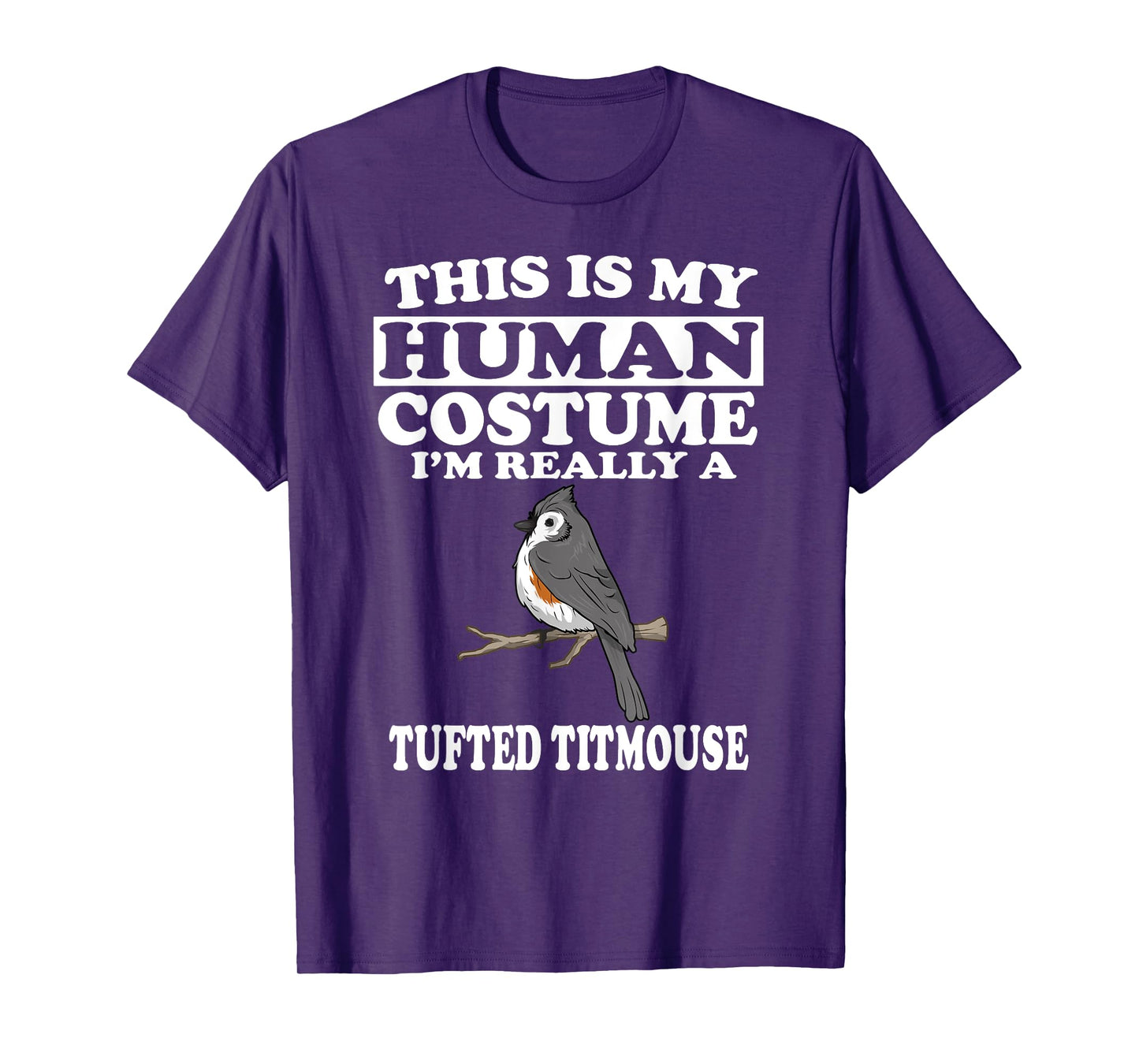 This Is My Human Costume I'm Really A Tufted Titmouse Bird T-Shirt