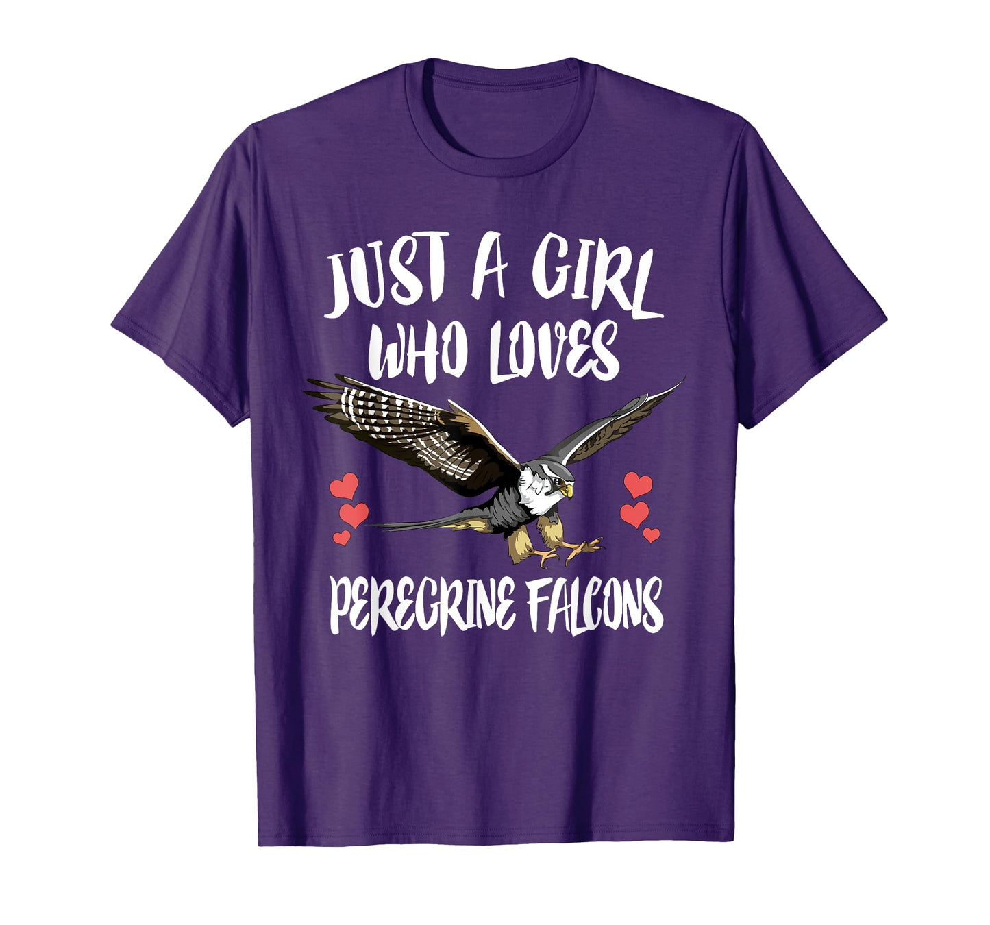 Just A Girl Who Loves Peregrine Falcons Birds T-Shirt