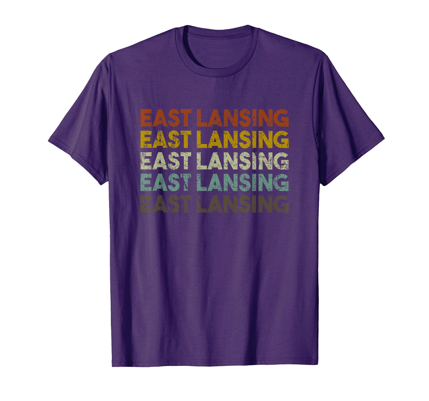 Retro East Lansing Michigan Vintage T-Shirt