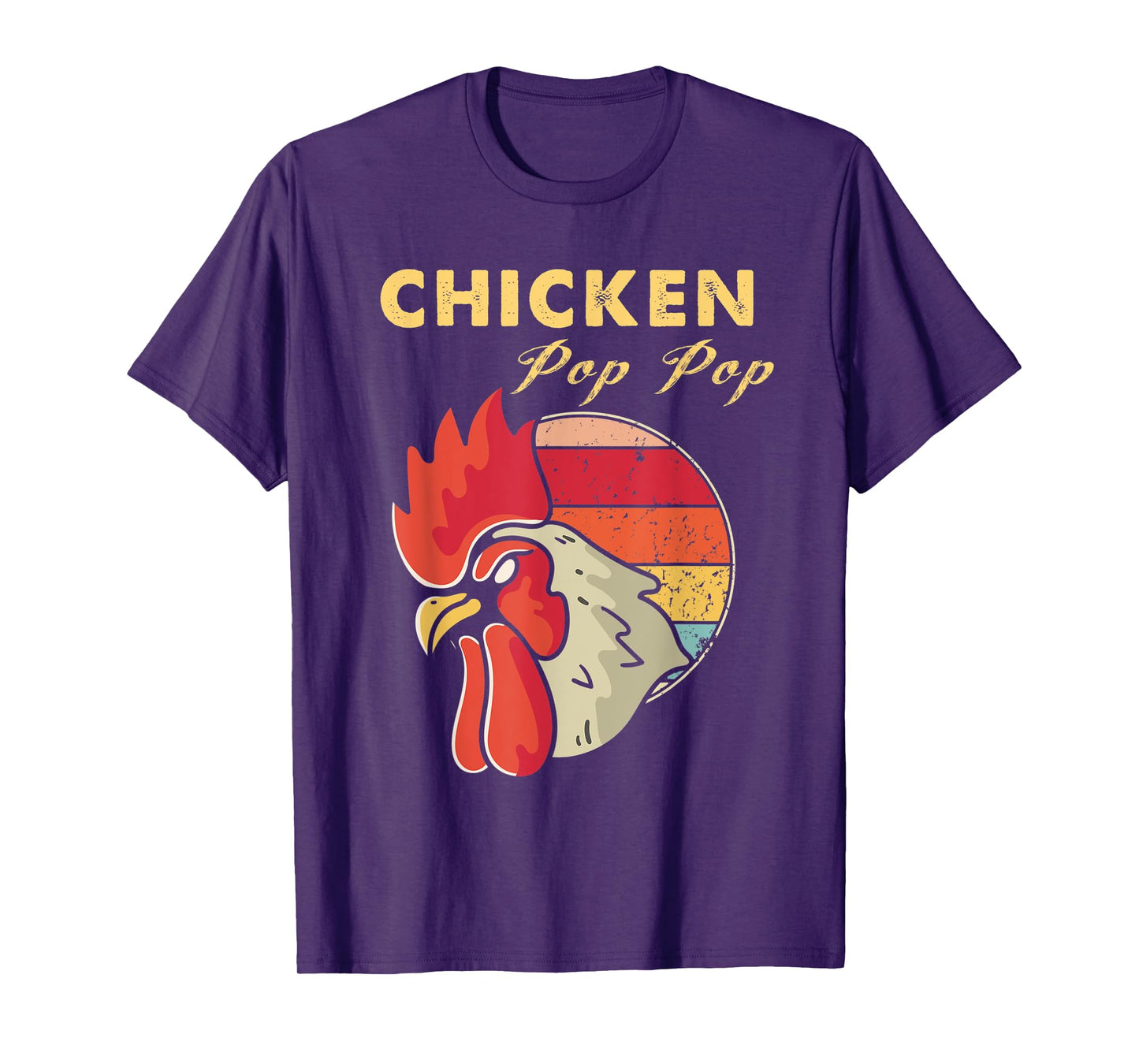 Chicken Pop Pop Grandpa Poultry Farmer Vintage T-Shirt