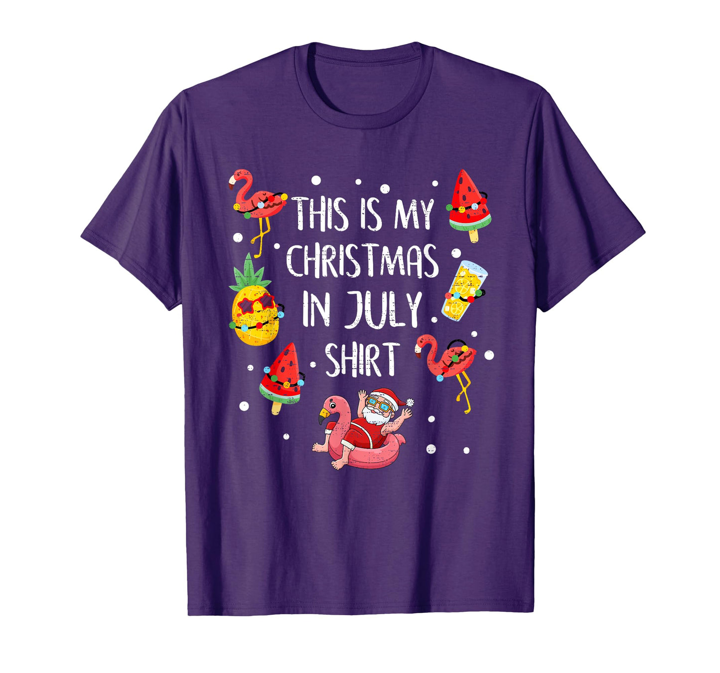 This Is My Christmas In July Shirt Xmas Summer Vacation T-Shirt