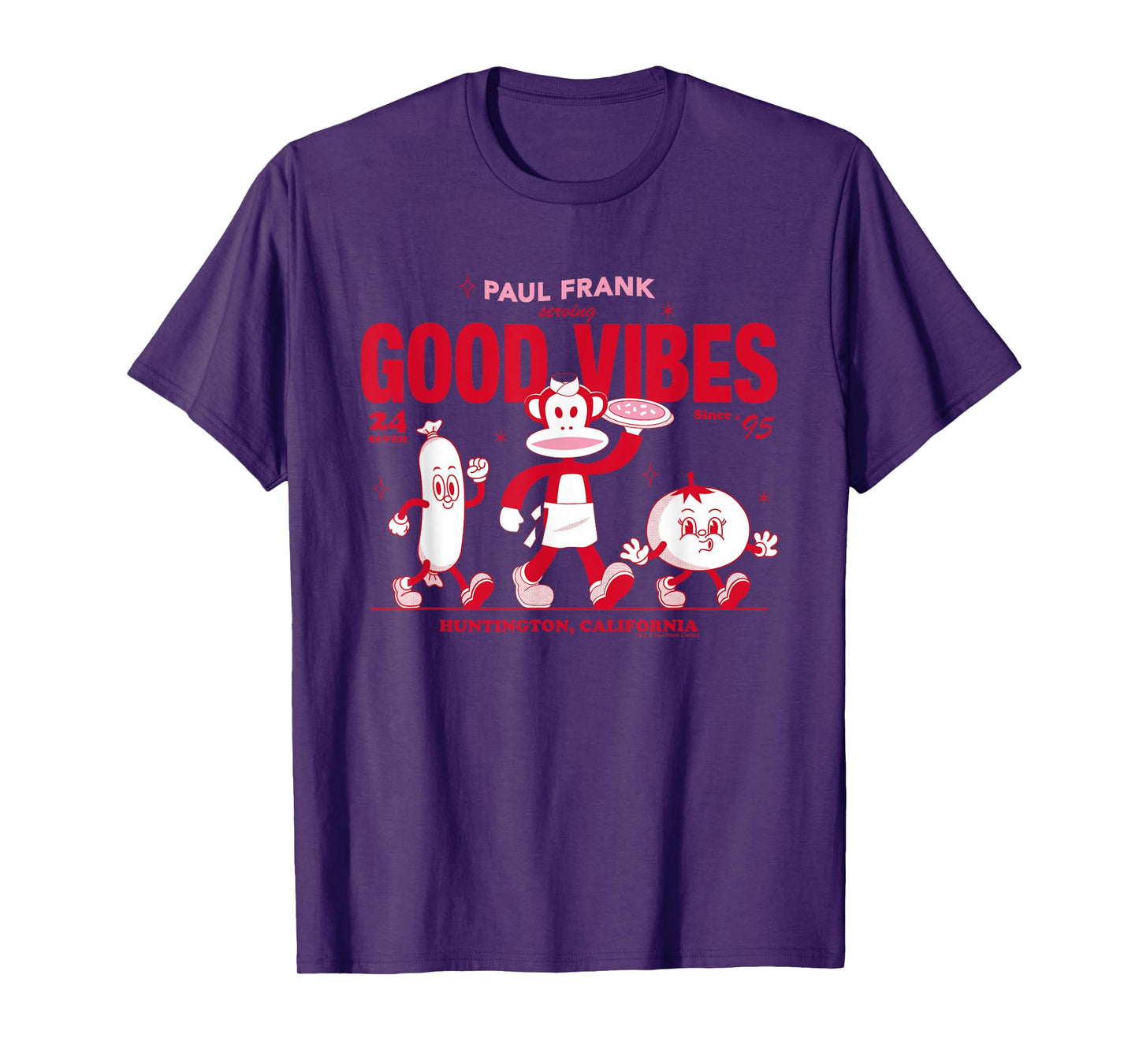 Paul Frank Julius The Monkey Serving Good Vibes California T-Shirt