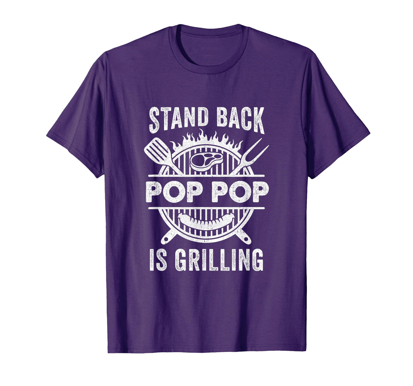 Stand Back Pop Pop Is Grilling Funny Bbq Fathers Day T-Shirt