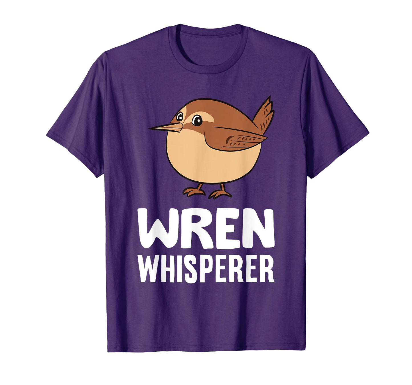 Cute Wren Bird Gifts And Tees Wren Whisperer Unisex-Adults & Kids Black Cartoon T-Shirt Small