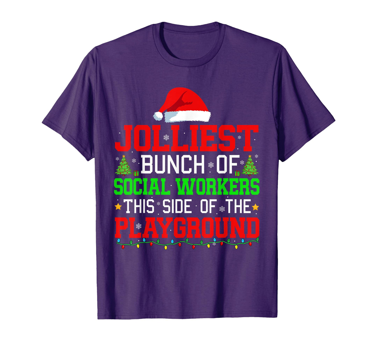 Jolliest Bunch Of Social Workers Of Playground Xmas Job Team T-Shirt