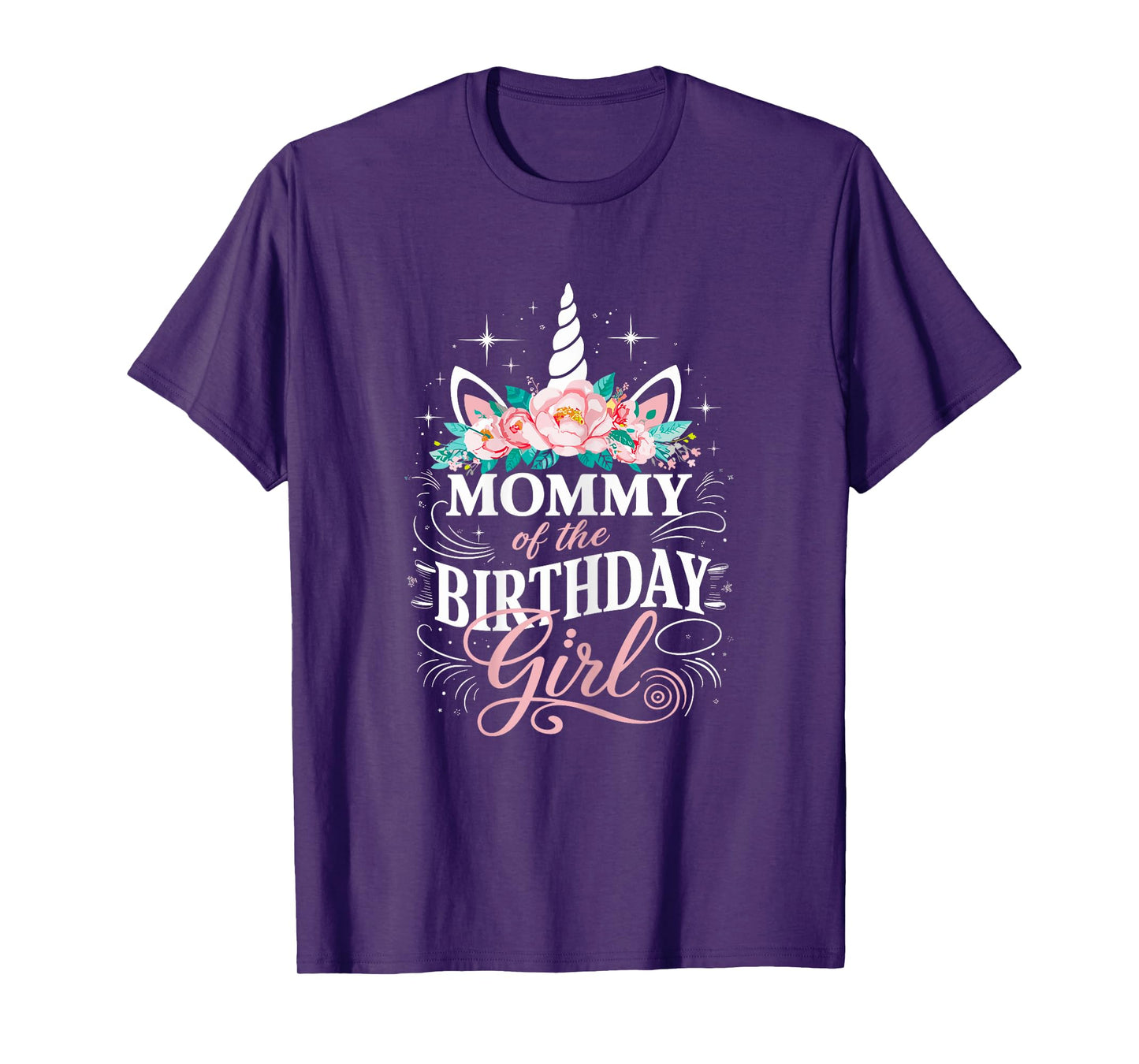 Unicorn Mommy Of The Birthday Girl Mother Unicorn Birthday T-Shirt