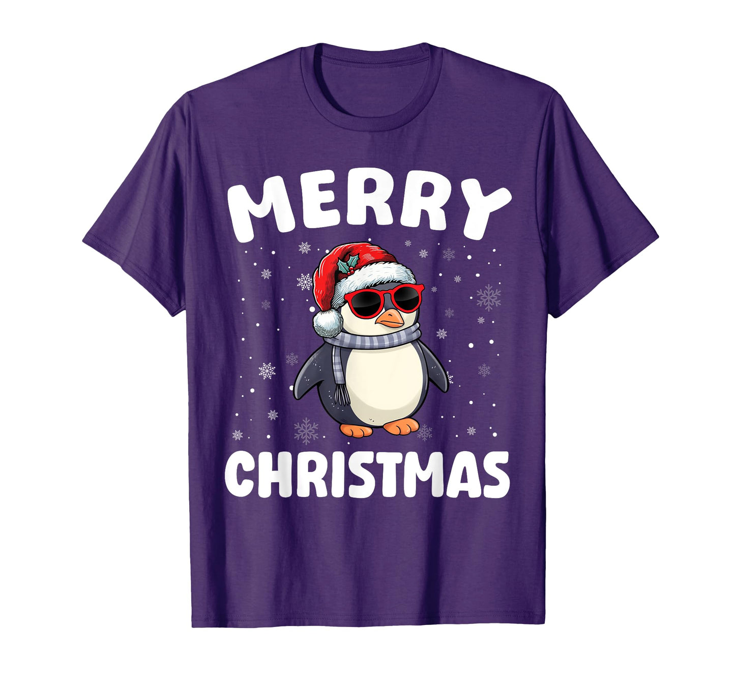 Merry Christmas Penguin Merry Xmas Funny Boy Girl Kids T-Shirt