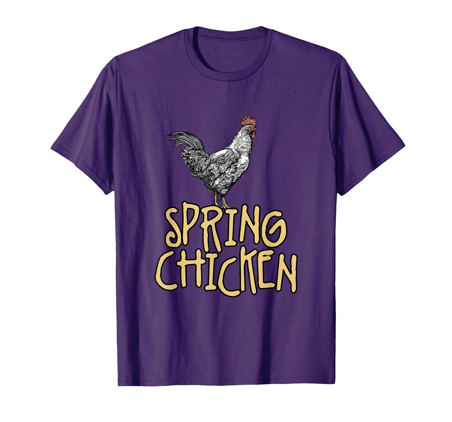 Spring Chicken Old Age Joke Birthday Senior Gag Graphic T-Shirt