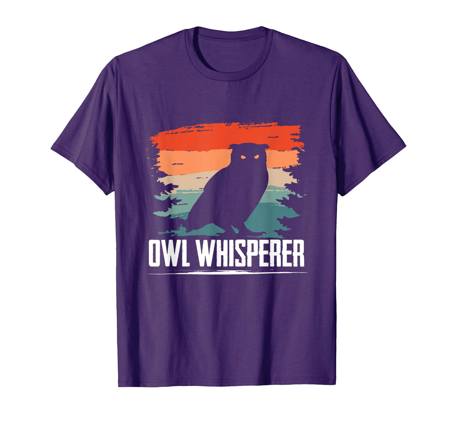 Owl Whisperer Retro Ornithologist Silhouette T-Shirt