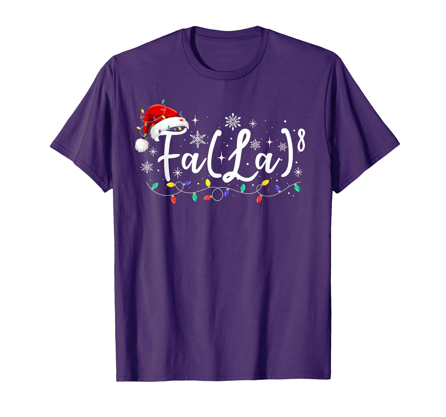 FA (LA)8 Funny Christmas Santa Fa La Math Teacher Student T-Shirt