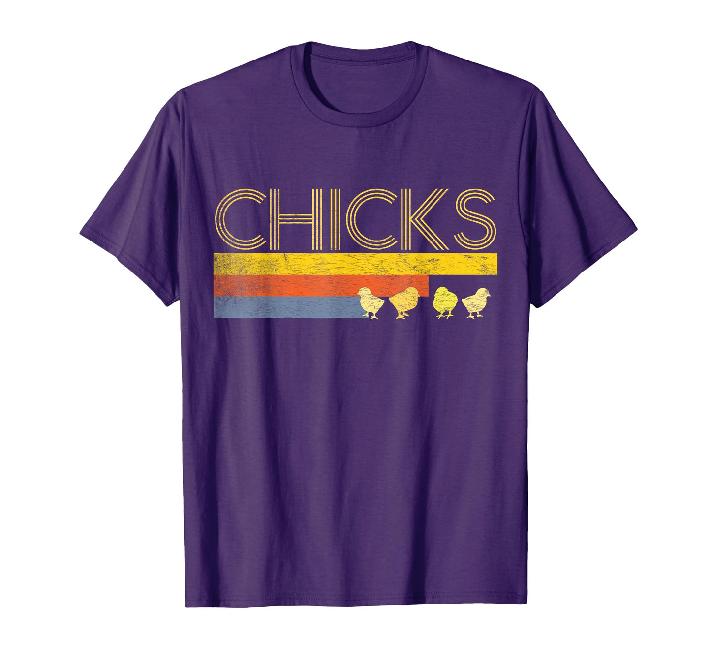 Funny Retro Striped Easter Chicks Shirt Chick Baby Chicken T-Shirt