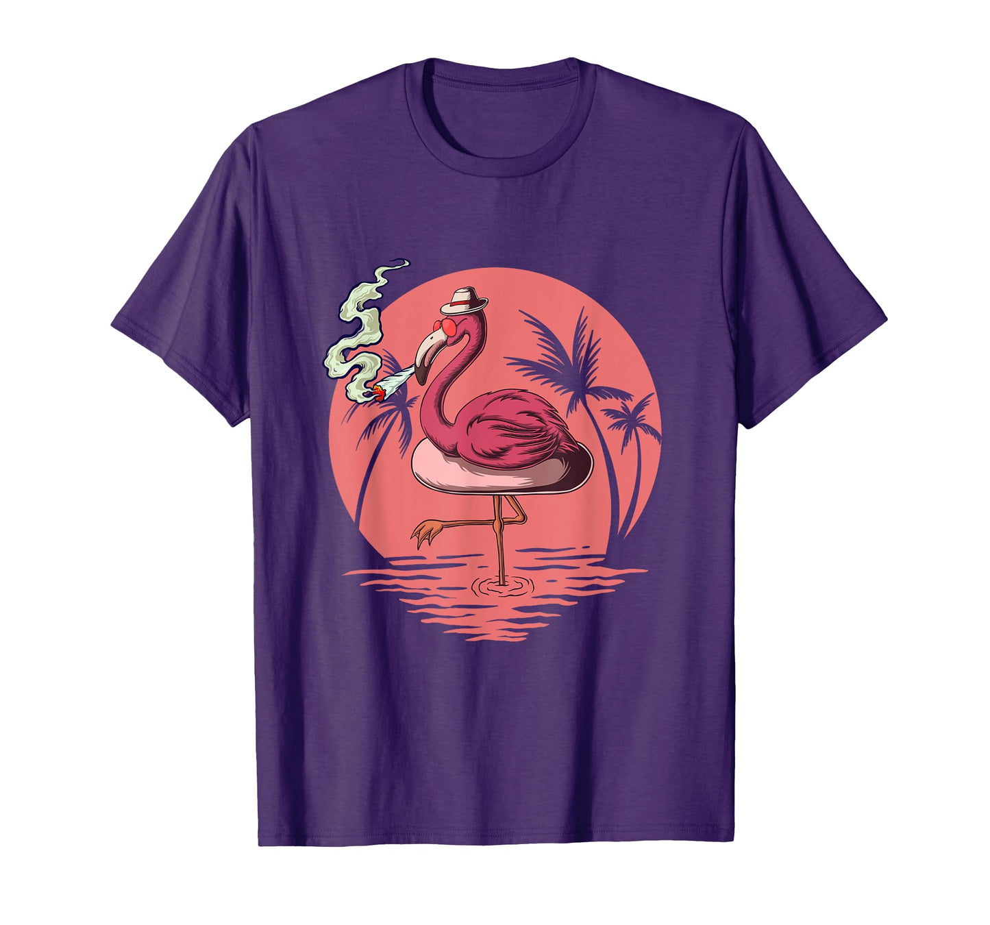 Flamingo 420 Stoner Spirit Summer Weed For Cannabis Lover T-Shirt