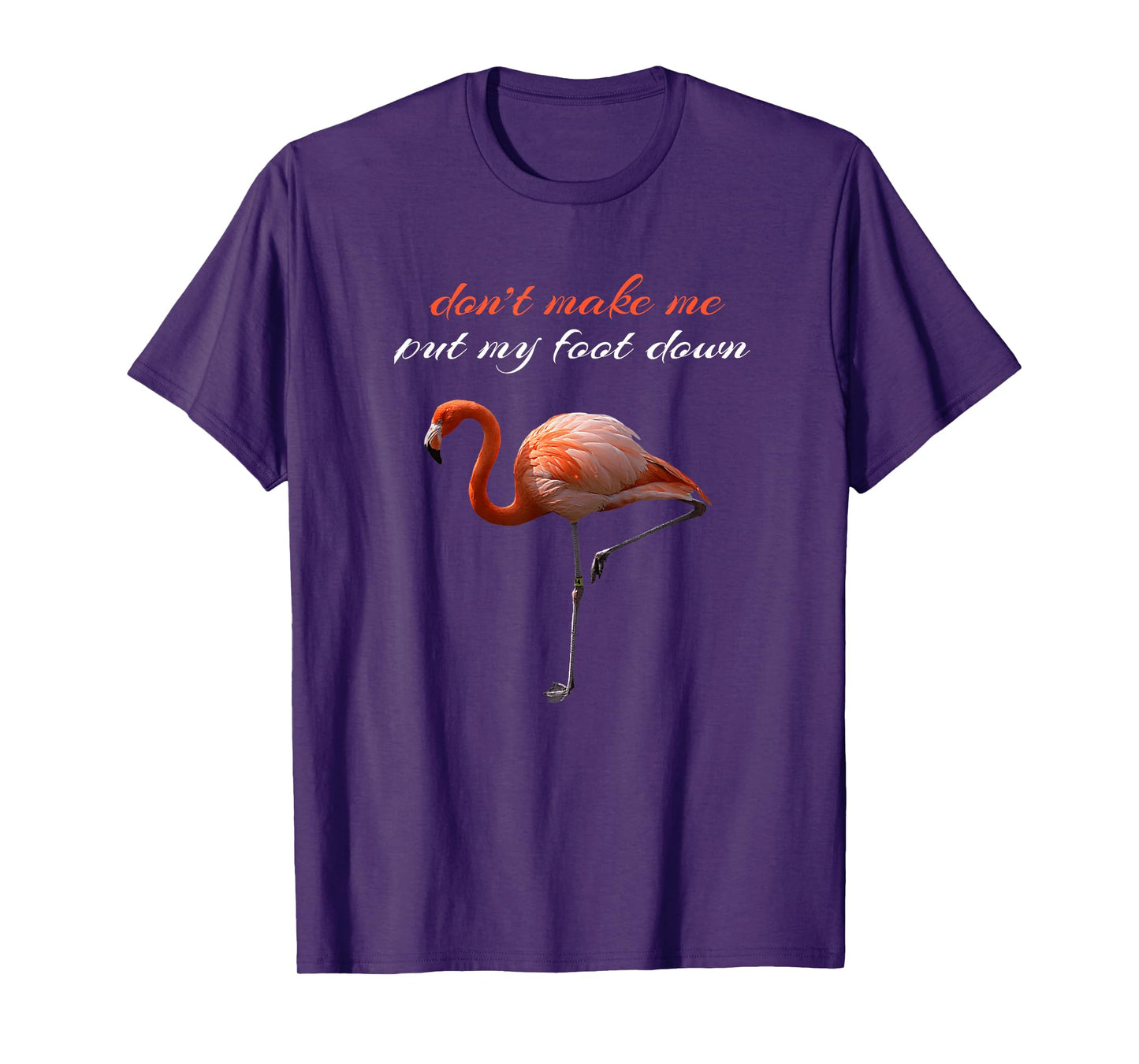 Flamingo Don't Make Me Put My Foot Down Summer T-Shirt T-Shirt