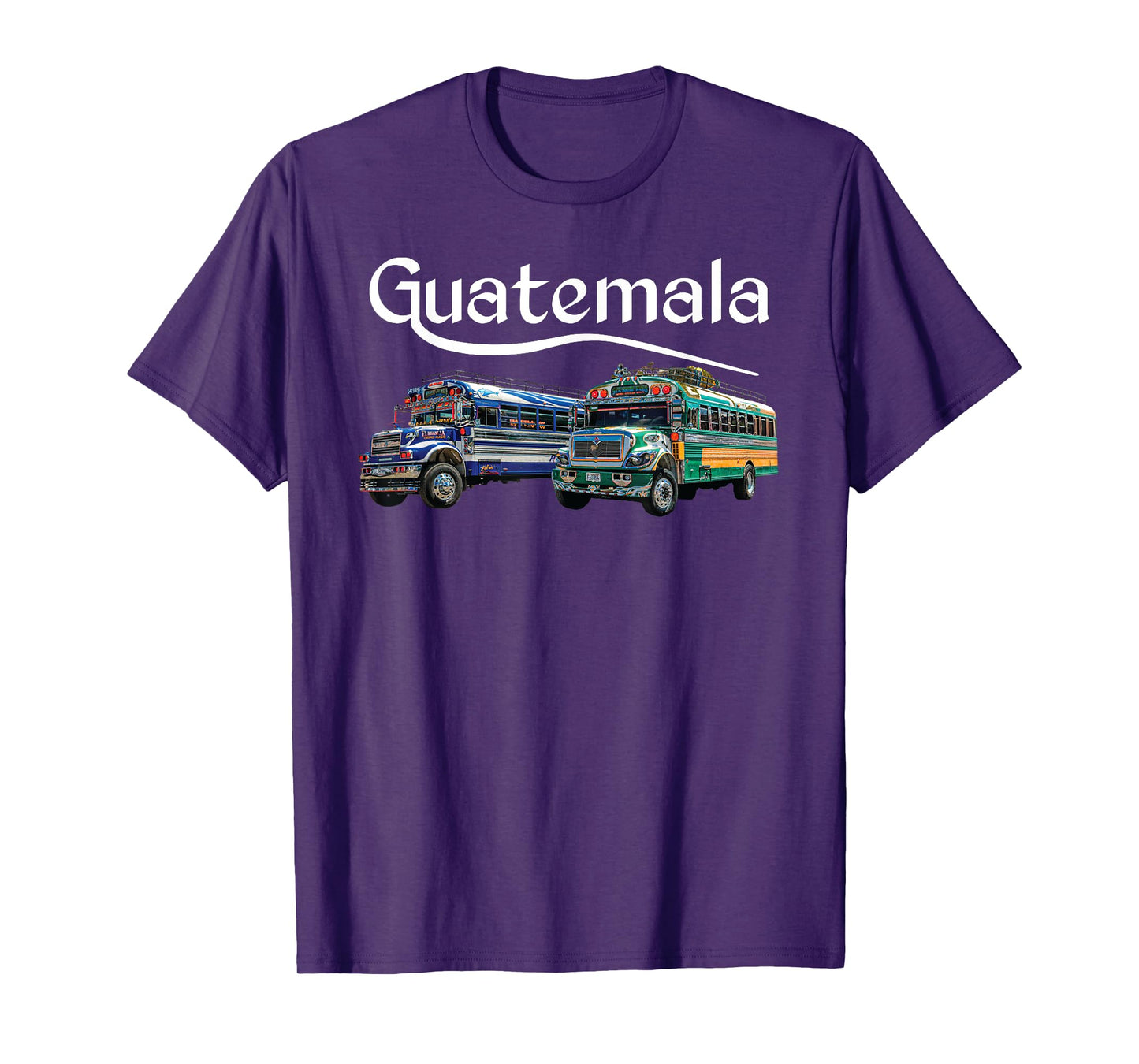 Chicken Bus Guatemala Chapin Quetzal Antigua Tikal Maya 502 T-Shirt