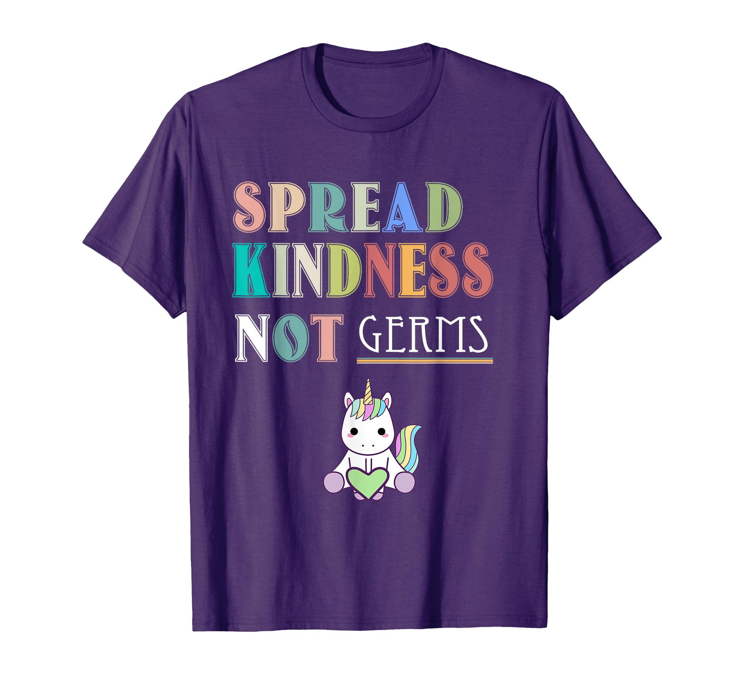 Spread Kindness Not Germs Essential Unicorn Cat Lover Funny T-Shirt