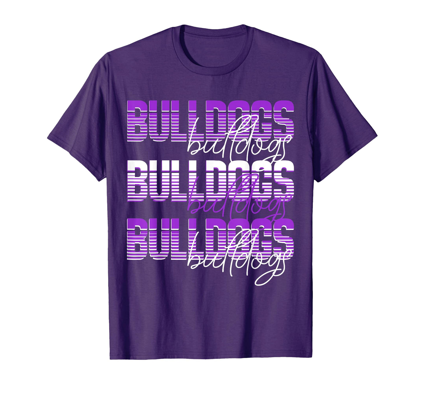 Bulldogs School Spirit Purple Bulldog Pride Game Day mascot T-Shirt
