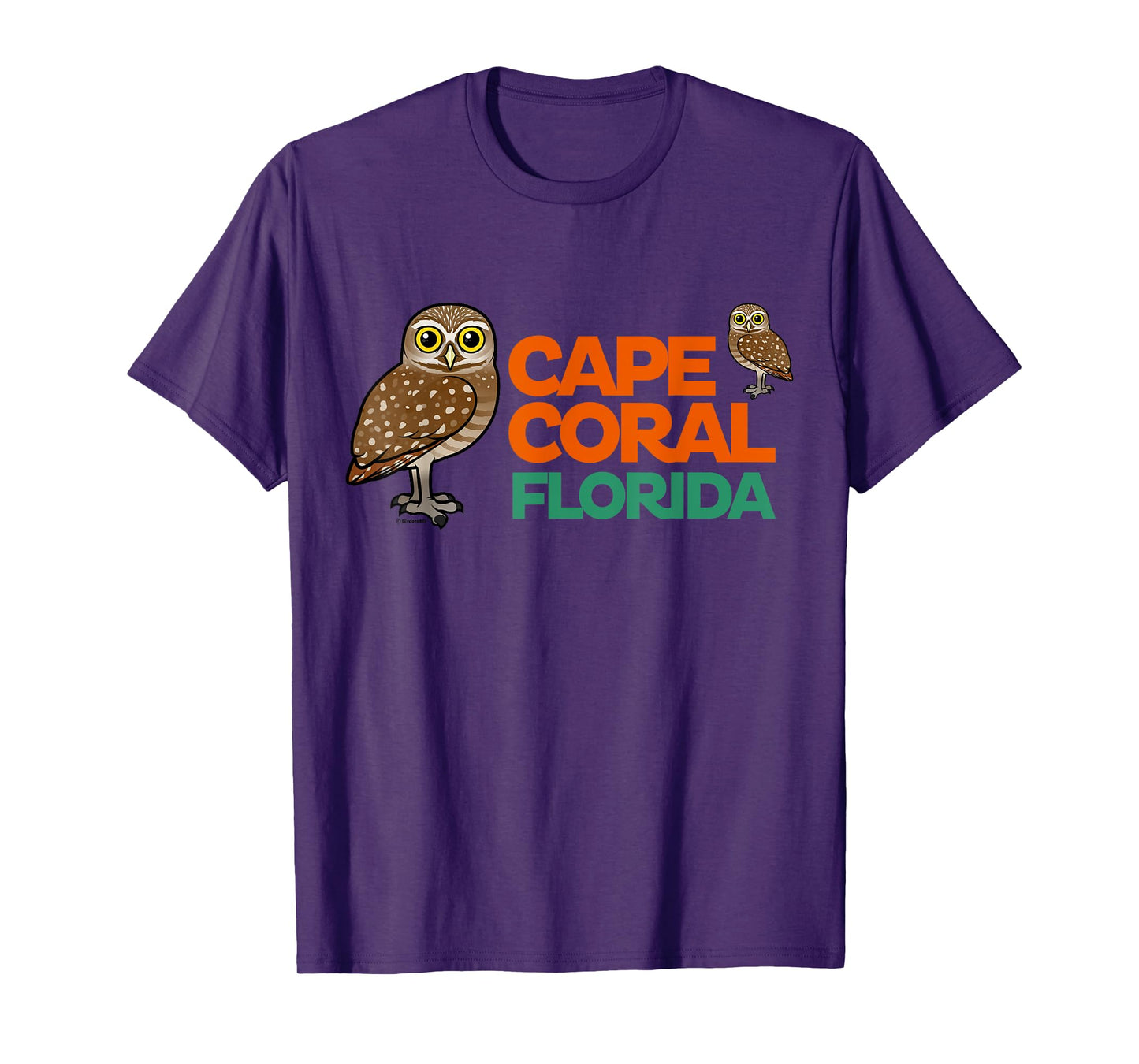 Cape Coral Florida Burrowing Owl Cute Cartoon Bird T-Shirt T-Shirt