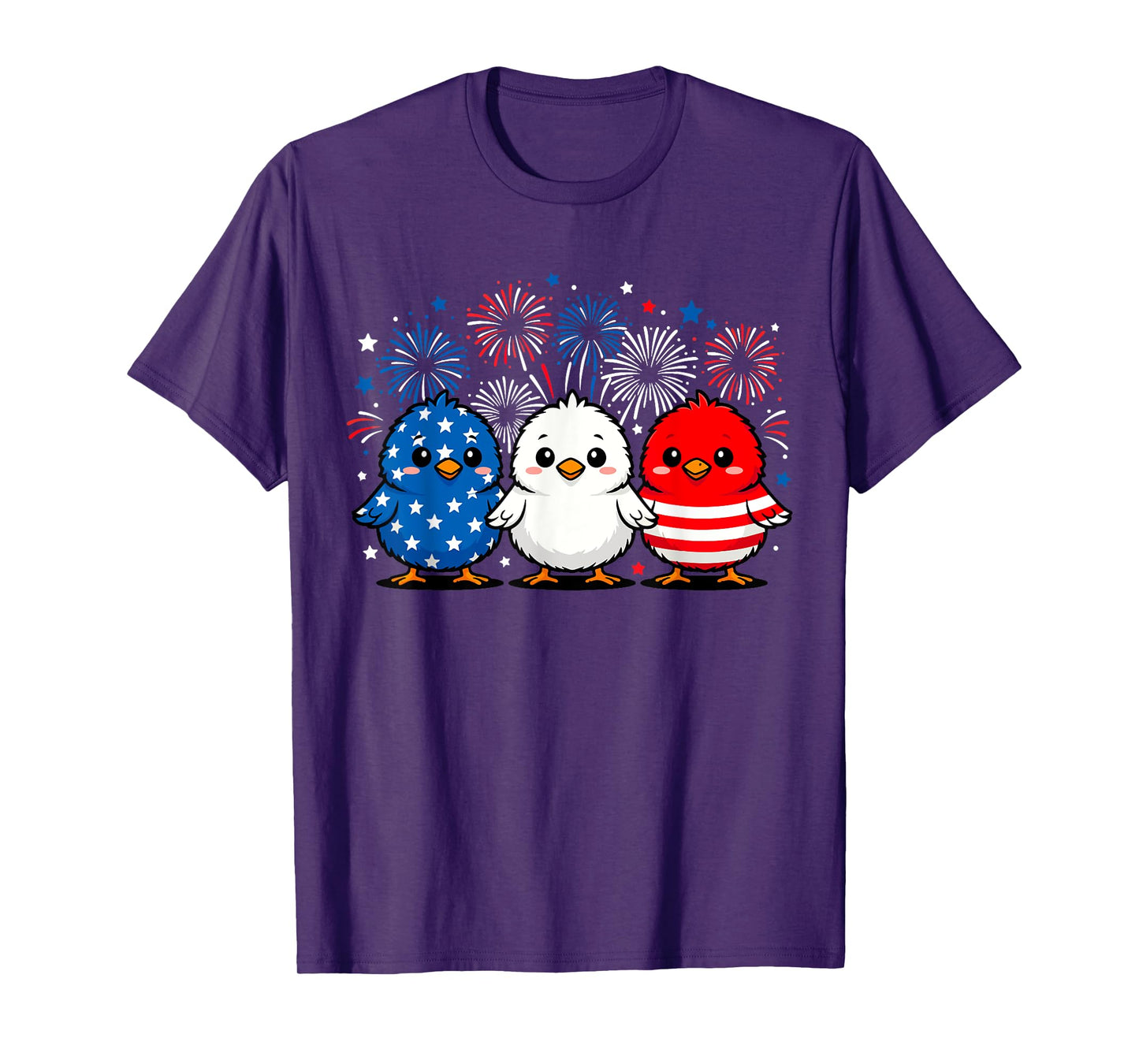 Chicks USA Flag Patriotic Chicken Lover 4th of July America T-Shirt