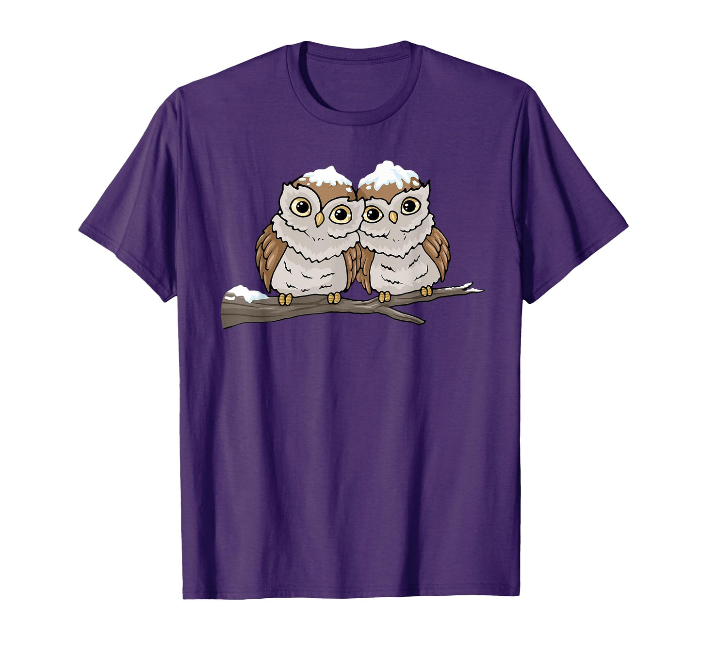Christmas Owl Tshirt Snow Bird Watching Gift Shirt Cute Owls T-Shirt