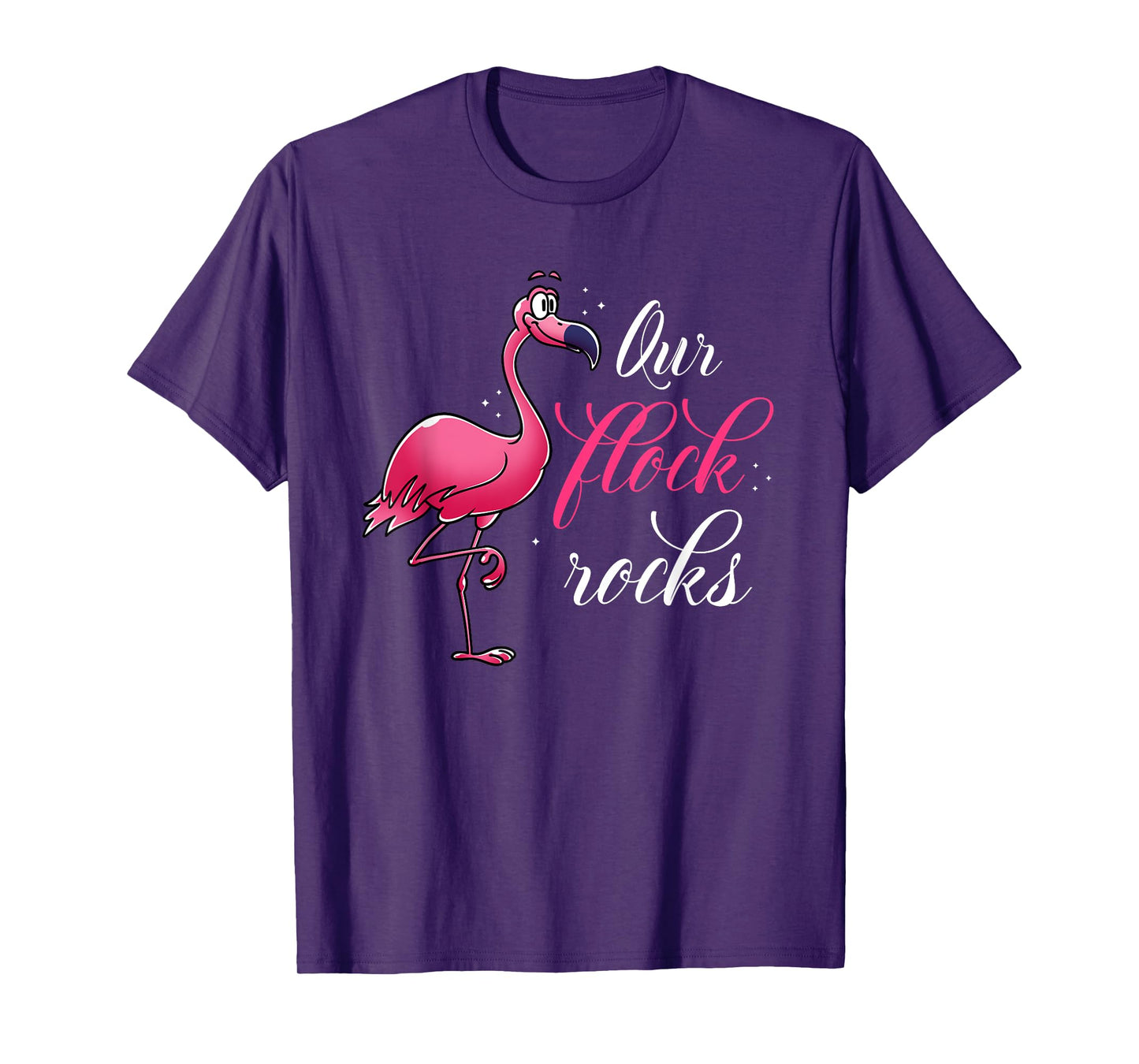 Our Flock Rocks Flamingo T-Shirt
