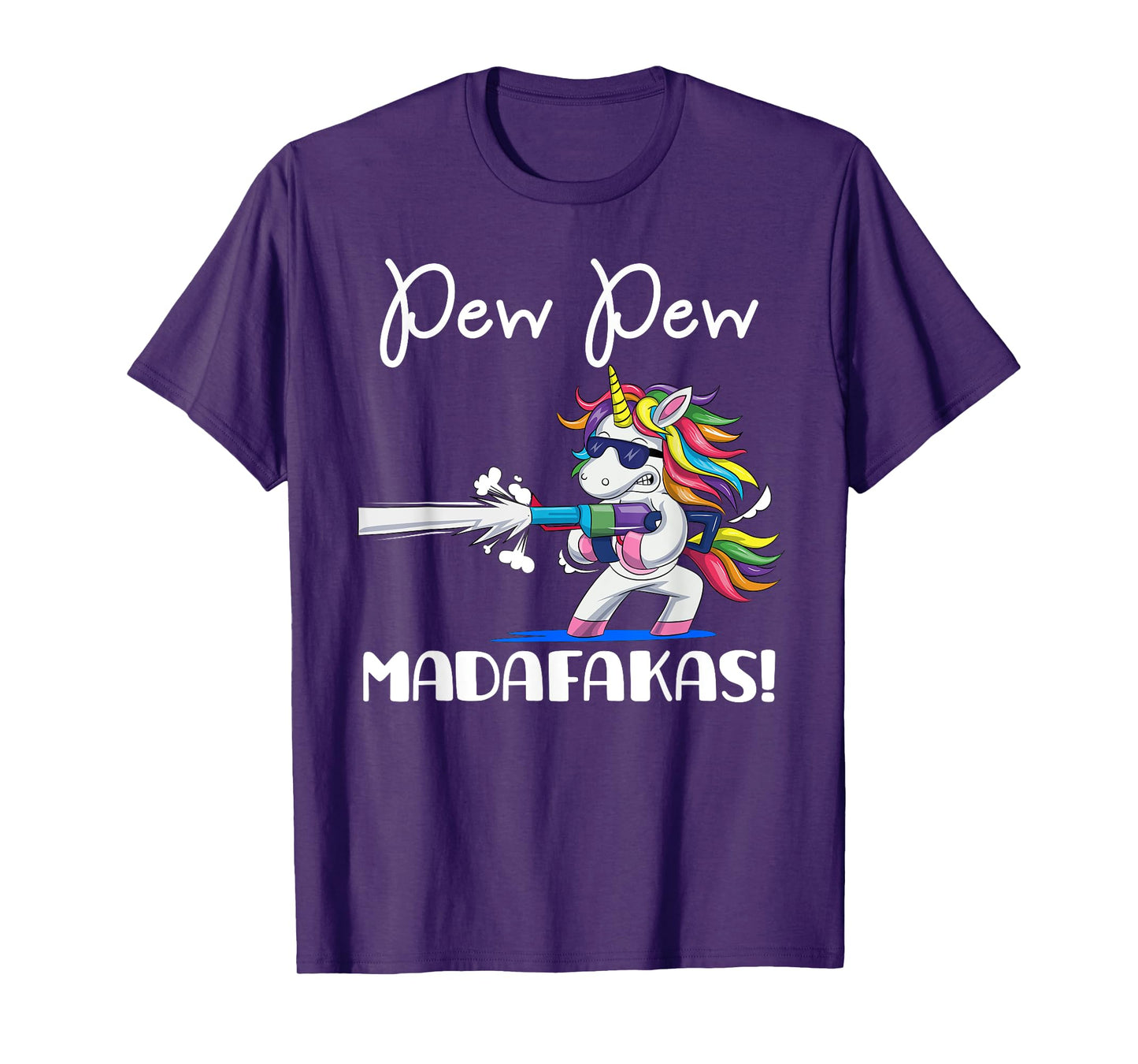 Unicorn PewPewPew Madafakas Crazy Pew Unicorn Funny Gift T-Shirt