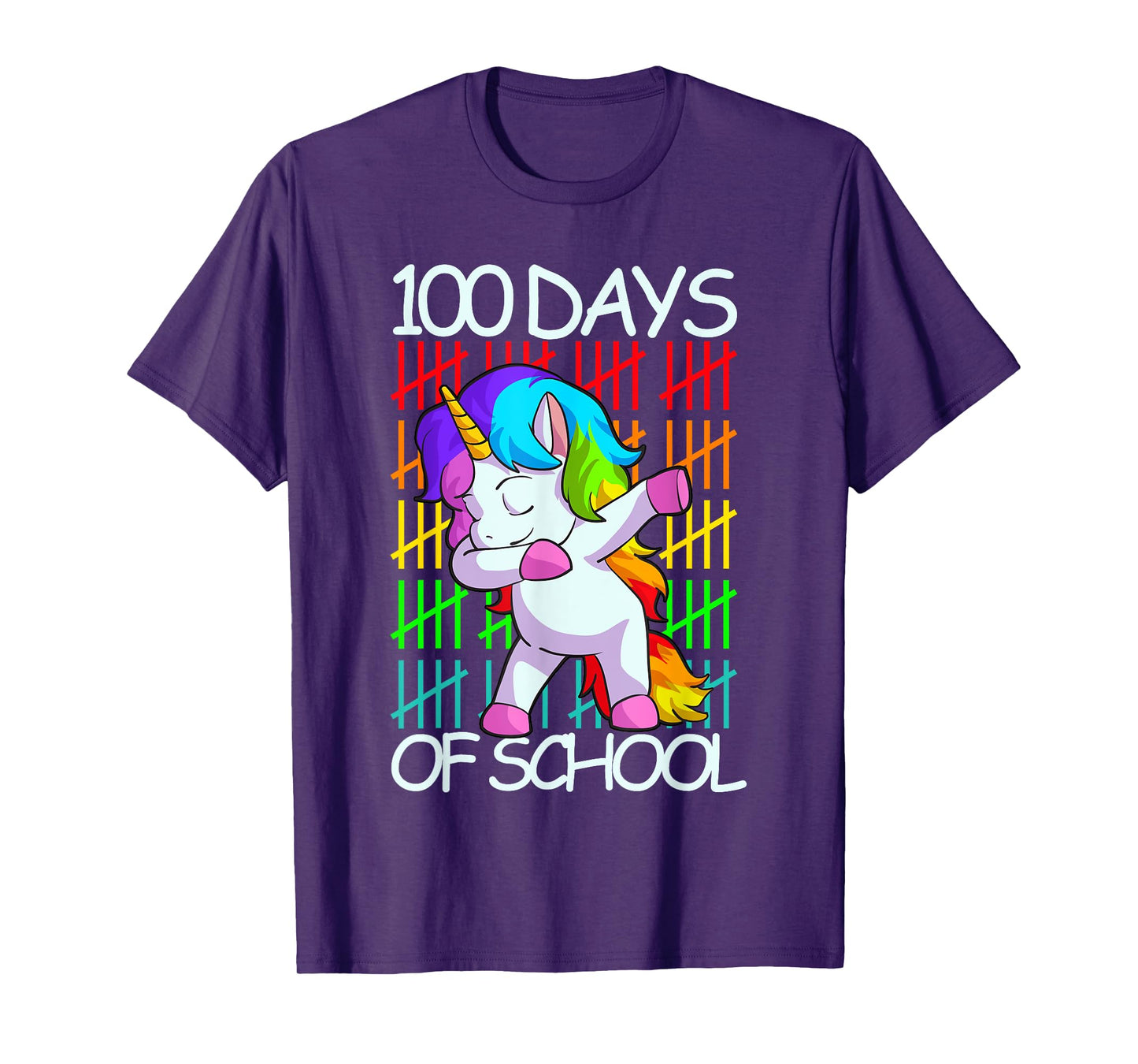 Happy 100 Days Of School Shirt Girls Unicorn Lover Gift T-Shirt