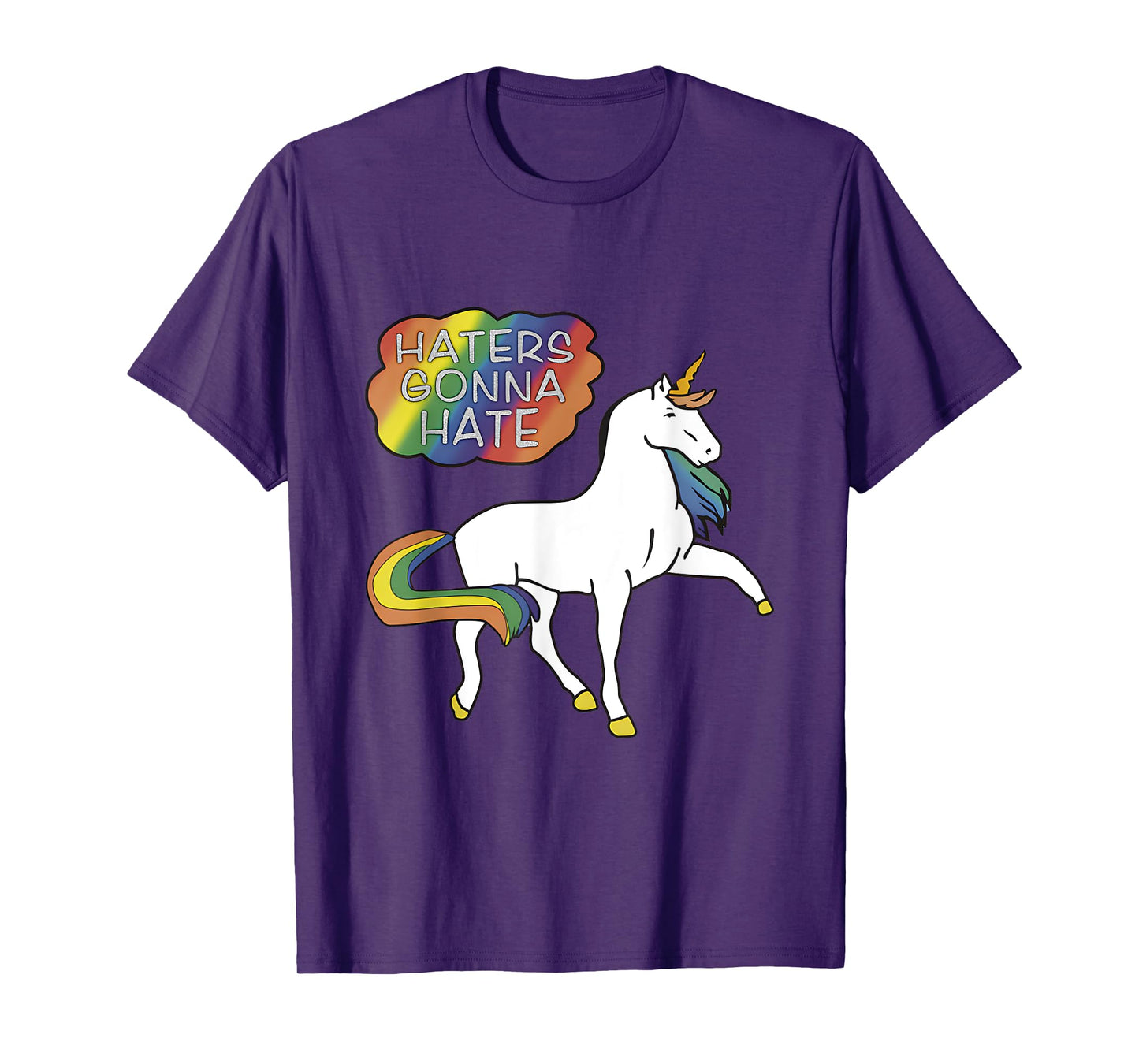 Haters Gonna Hate shirt Unicorn Meme T-Shirt