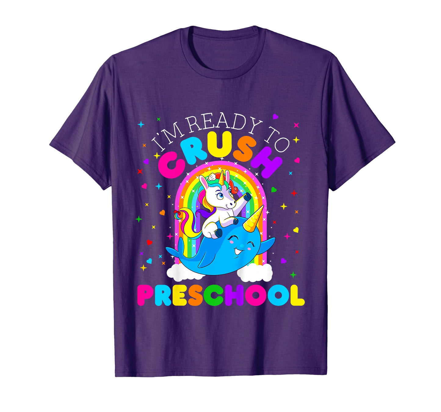 Kids I'm Ready to Crush Preschool Unicorn First Day of Pre School T-Shirt