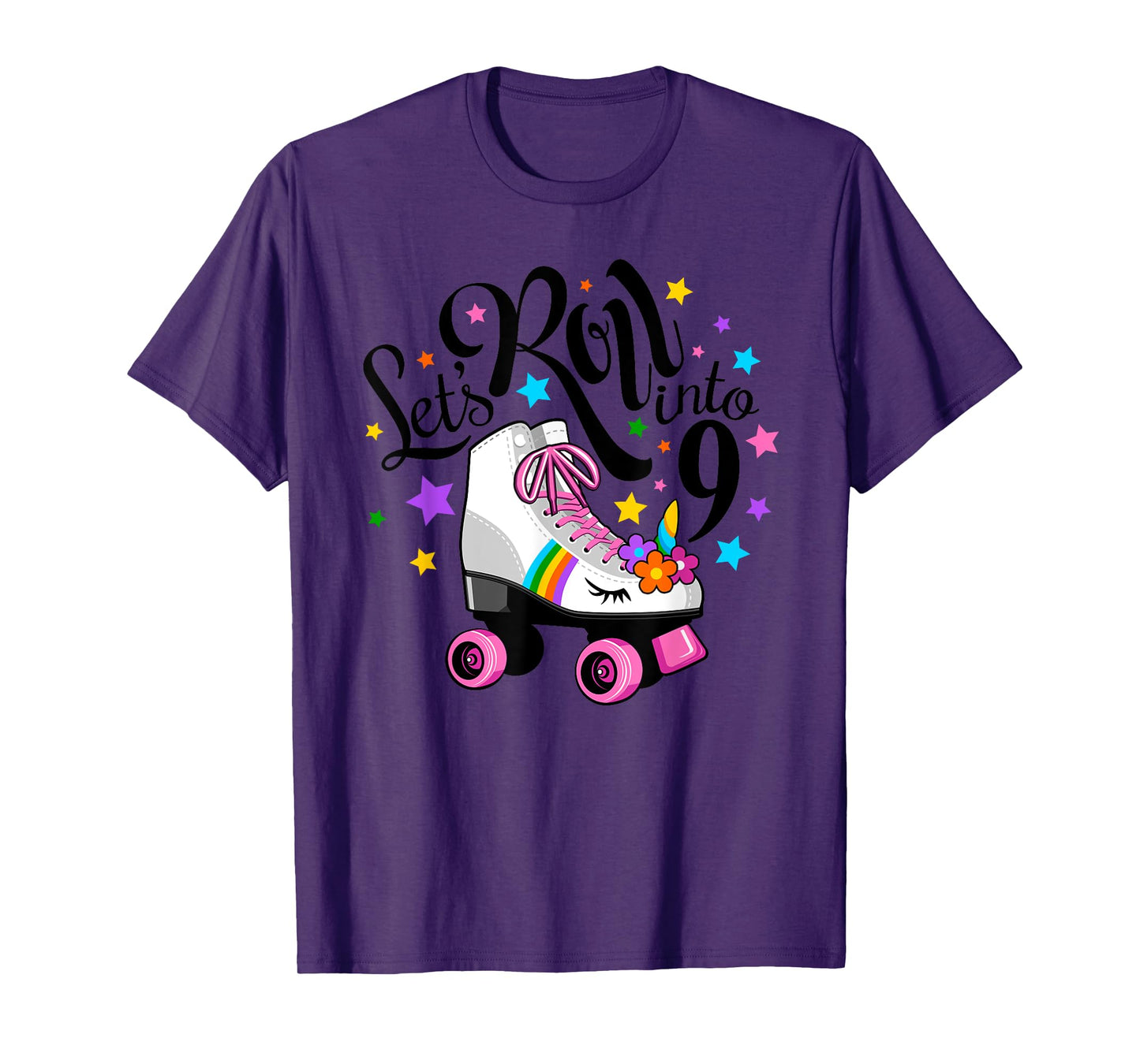Lets roll into 9 Birthday. Unicorn, Roller skate T-Shirt