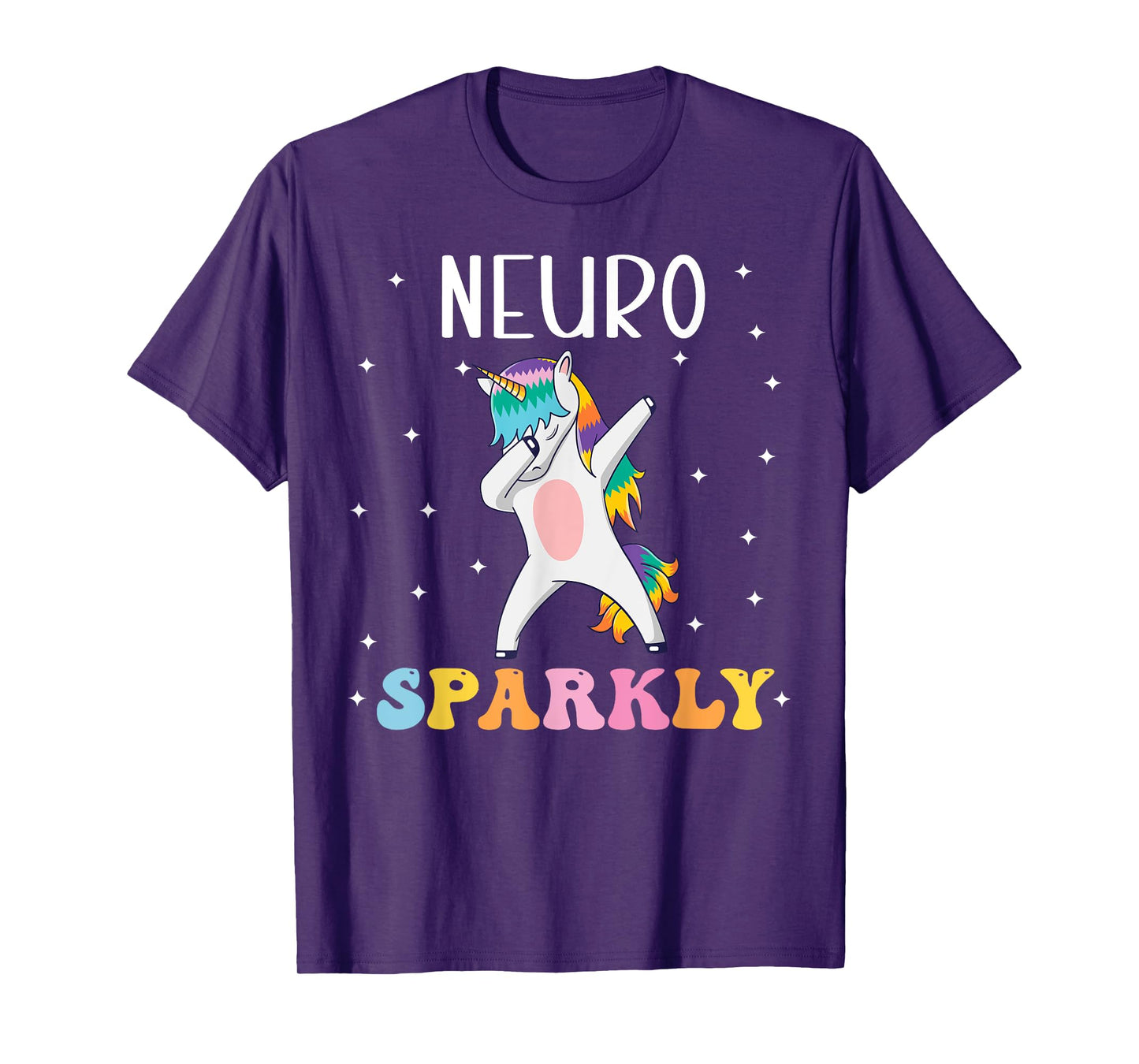 Neuro Sparkly NeuroDiversity Unicorn ADHD Awareness Kids T-Shirt