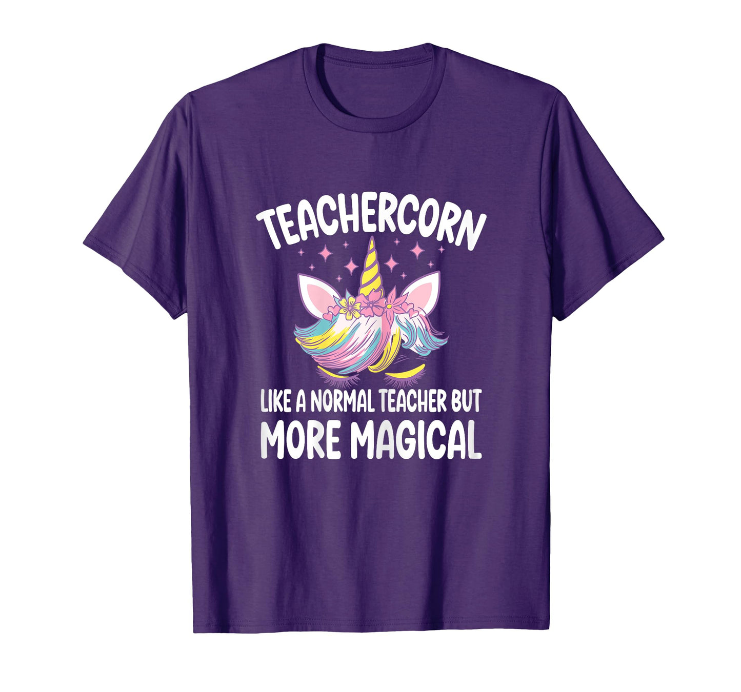 Teachercorn Funny Unicorn Teacher T-Shirt for Women