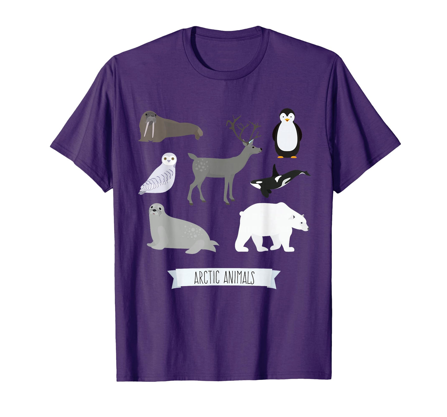 Arctic Animals Gift Walrus Penguin Polar Bear Arctic Kids T-Shirt
