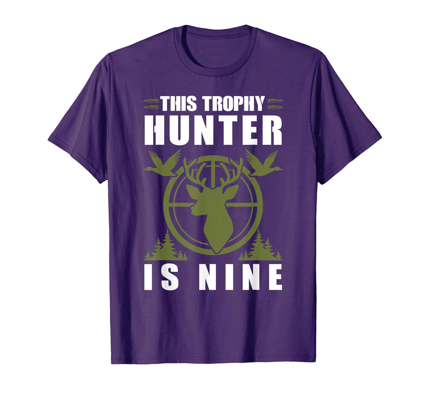 Trophy Hunter Is 9 Years Old Birthday 9th Birthday Squad Kid T-Shirt